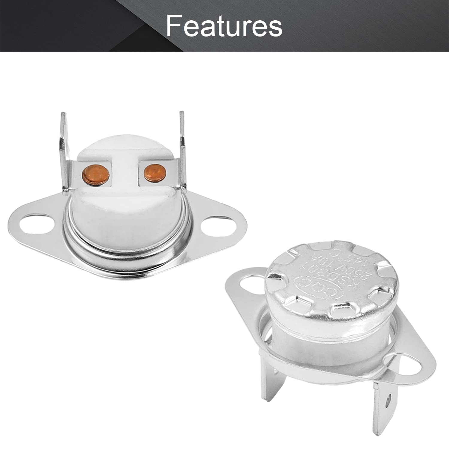 Fielect 5Pcs KSD301 Thermostat Bimetal Thermostat 145°C Normally Closed Adjustable Snap Disc Temperature Switch for Microwave, Oven, Coffee Maker - Perfect for Home Appliance Temperature Control & Safety Protection