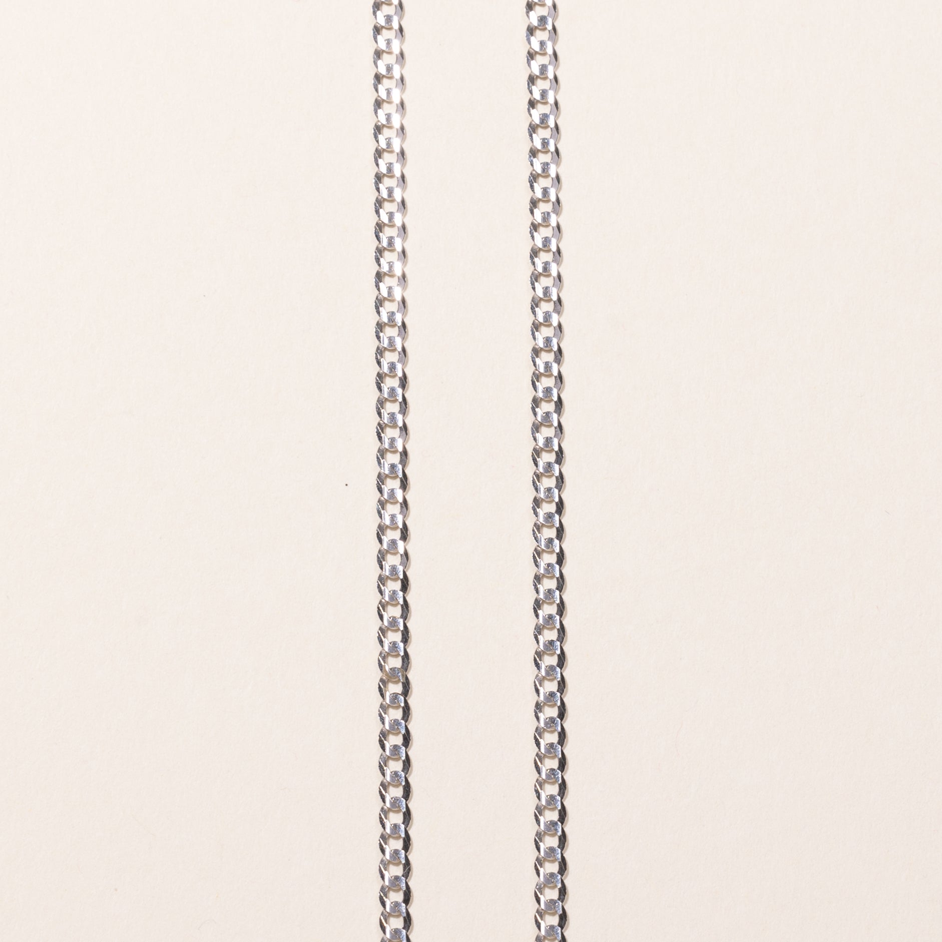 10K White Gold Curb Link Chain Necklace 24 Inch - Elegant Dainty Jewelry for Women, Perfect for Everyday Wear, Gift Giving & Special Occasions