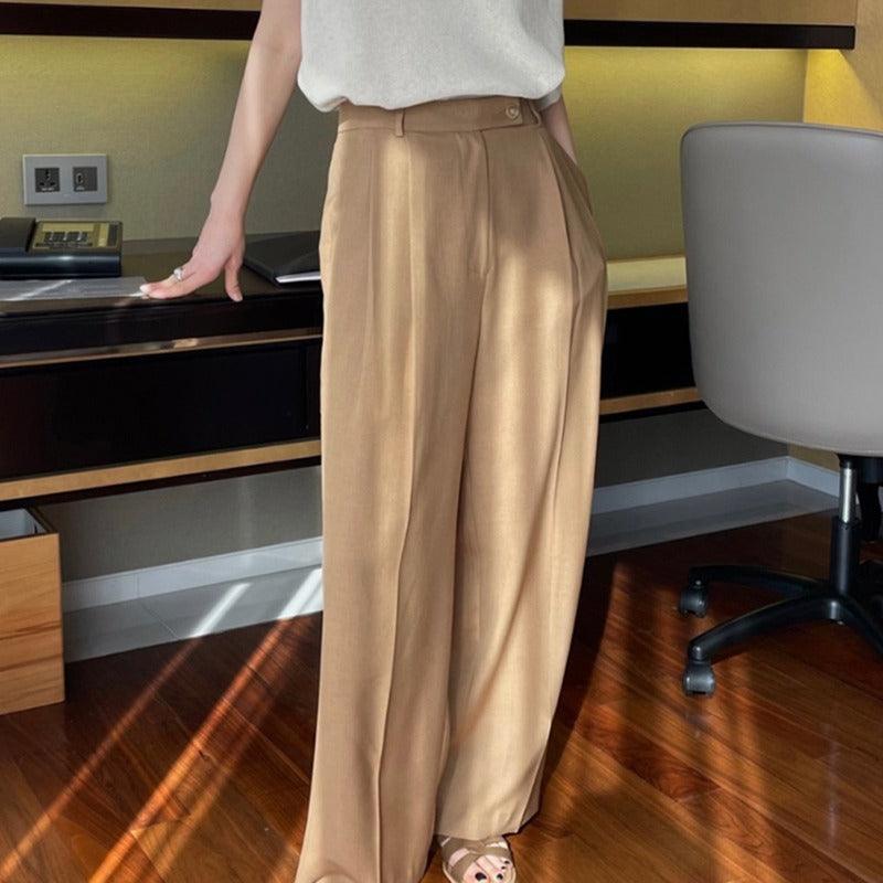 Lovevop Women's Casual High Waist Wide Leg Pants - Comfortable Lounge Pants for Work, Travel & Everyday Wear