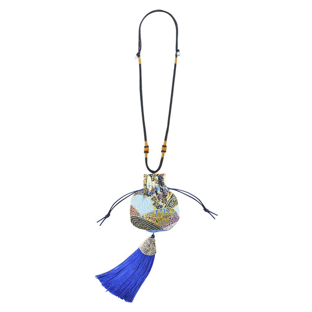 Amosfun Dragon Boat Festival Empty Sachet Bags for Kids - Blue Fragrance Pouch, Hanging Necklace Sachet, Portable Perfume Bag for Home Decor & Gift Giving - Perfect for Festivals, Parties and Cultural Celebrations