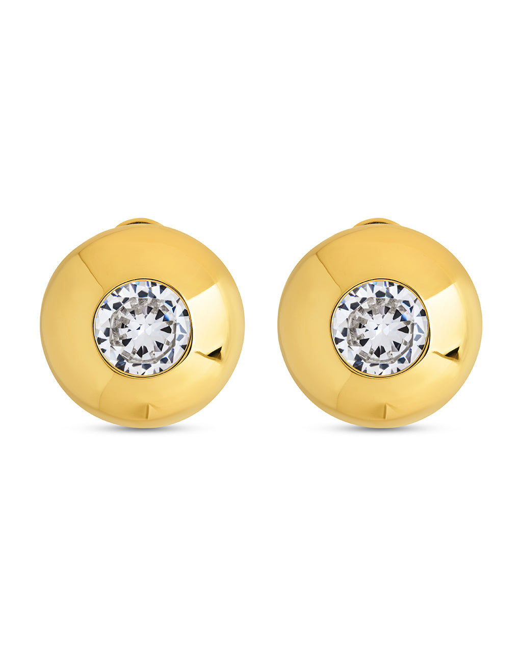 Zora CZ Dome Stud Earrings for Women - Cubic Zirconia Sparkling Studs - Perfect for Everyday Wear, Parties & Gifts