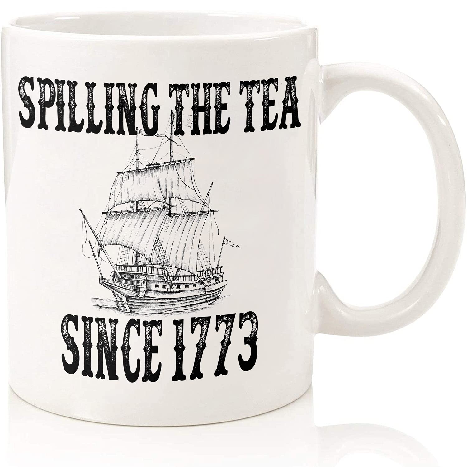 Funny History Teacher Gift Mug - 'Spilling the Tea Since 1773' 11oz White Coffee Cup - Perfect for History Majors, Birthday, Christmas & Teacher Appreciation - Great for Classroom, Office or Home Use