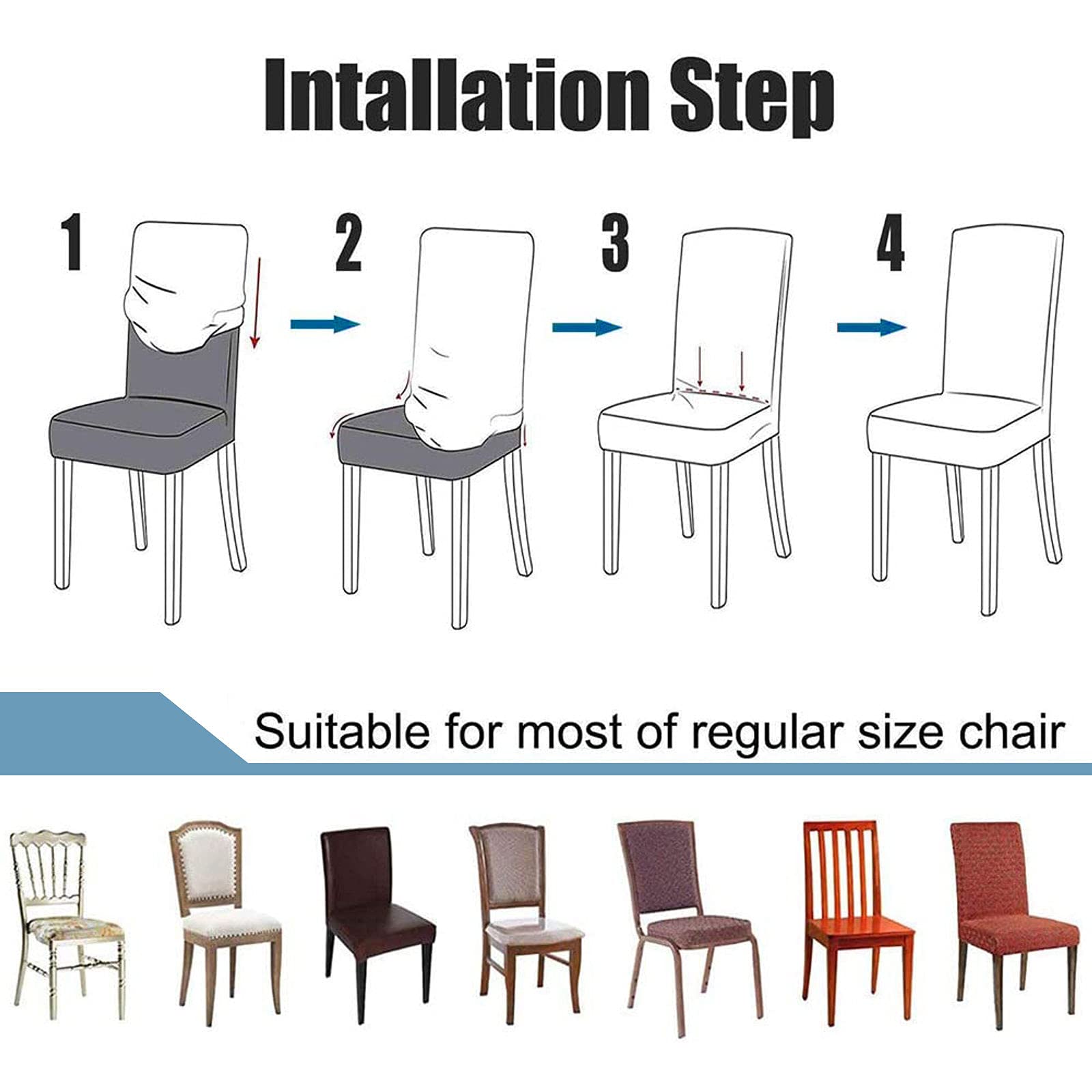 Stretch Velvet Dining Chair Covers - Soft Removable Washable Slipcovers for Dining Room & Living Room - Set of 2 (Black) | Perfect for Home Decor, Kids Furniture Protection & Hosting Guests