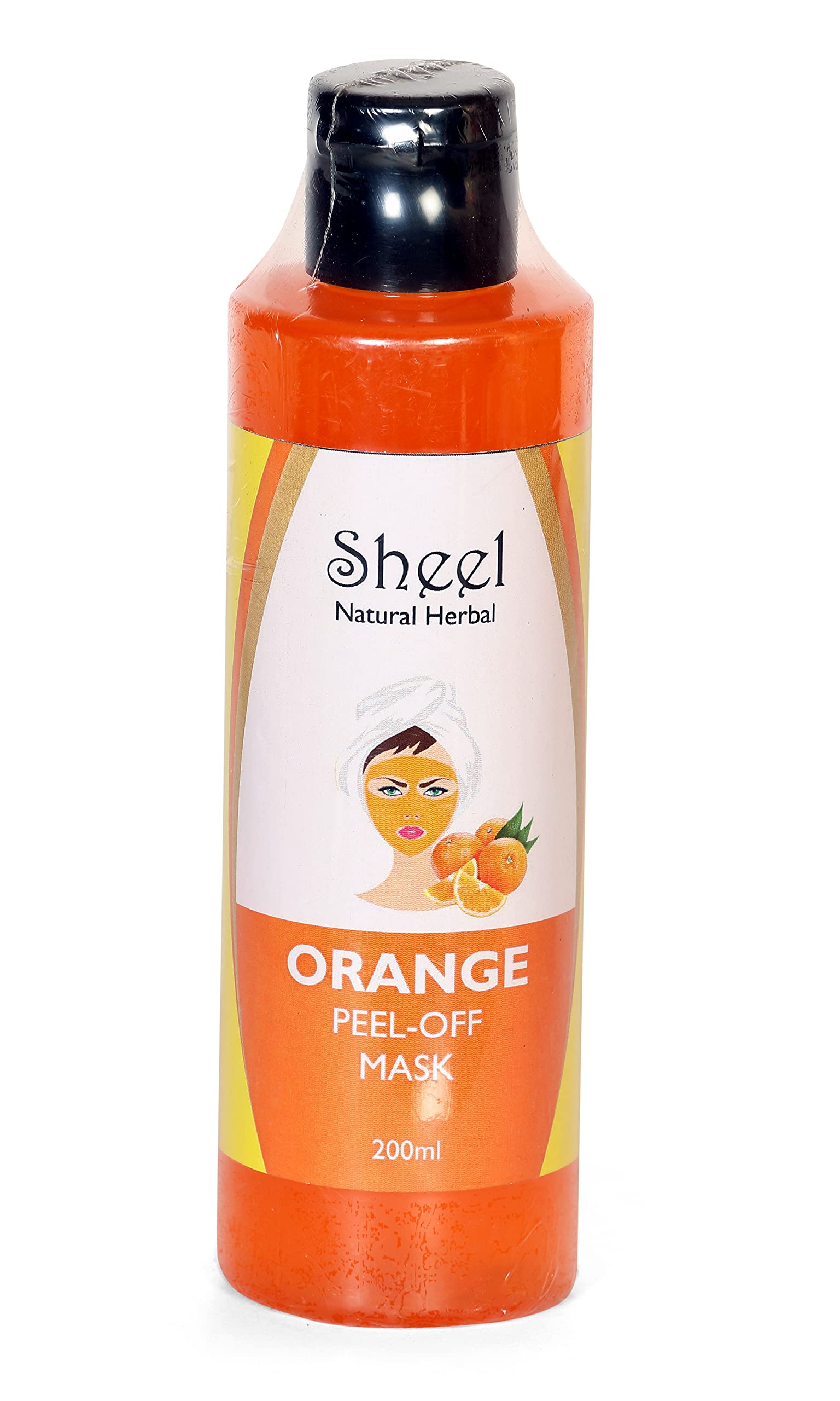 Sheel Orange Peel Off Mask for Tan Removal & Skin Brightening - 200ml | Deep Cleansing, Exfoliating & Glowing Complexion | Perfect for Acne-Prone & Dull Skin - Use Before Special Events or Weekly Skincare Routine