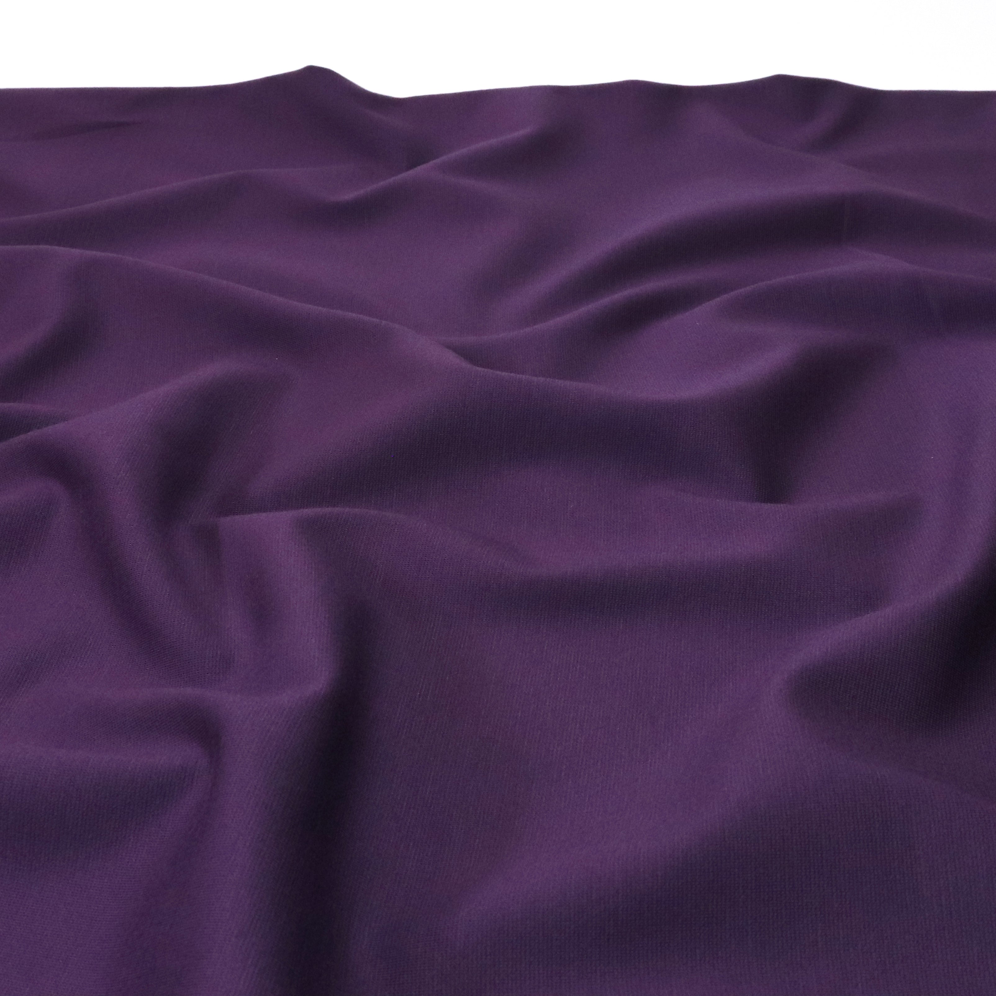 Premium Viscose Ponte Di Roma Fabric - Soft & Durable Purple Knit Material for Dresses, Skirts & DIY Sewing Projects | Perfect for Fashion Designers & Crafters