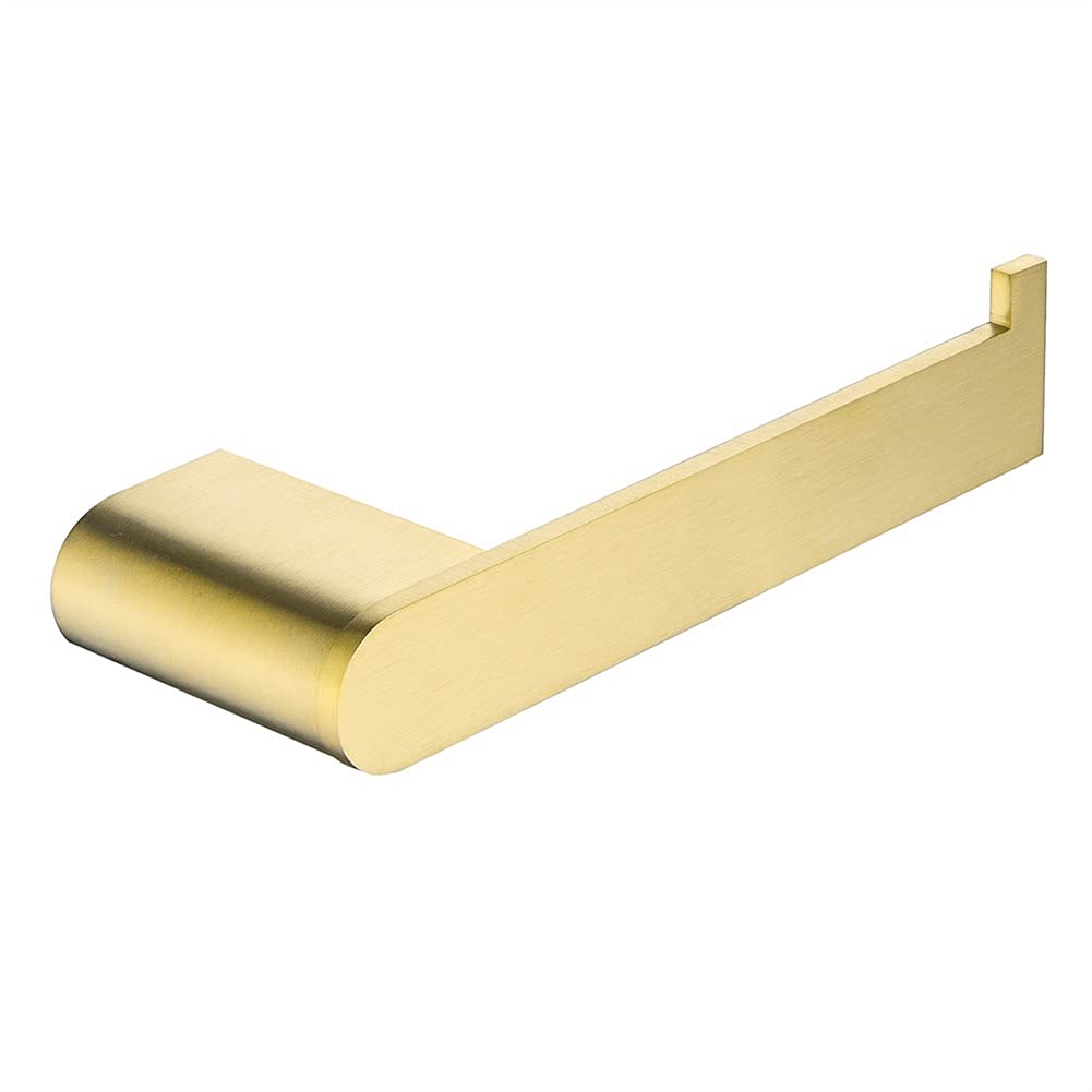 Brushed Gold Stainless Steel Wall Mounted Towel Rack - Bathroom Towel Holder, Toilet Paper Holder & Robe Hook Set | Modern Bathroom Storage Solution for Hand Towels, Napkins & Bathrobes | Perfect for Home, Hotel & Spa Decor