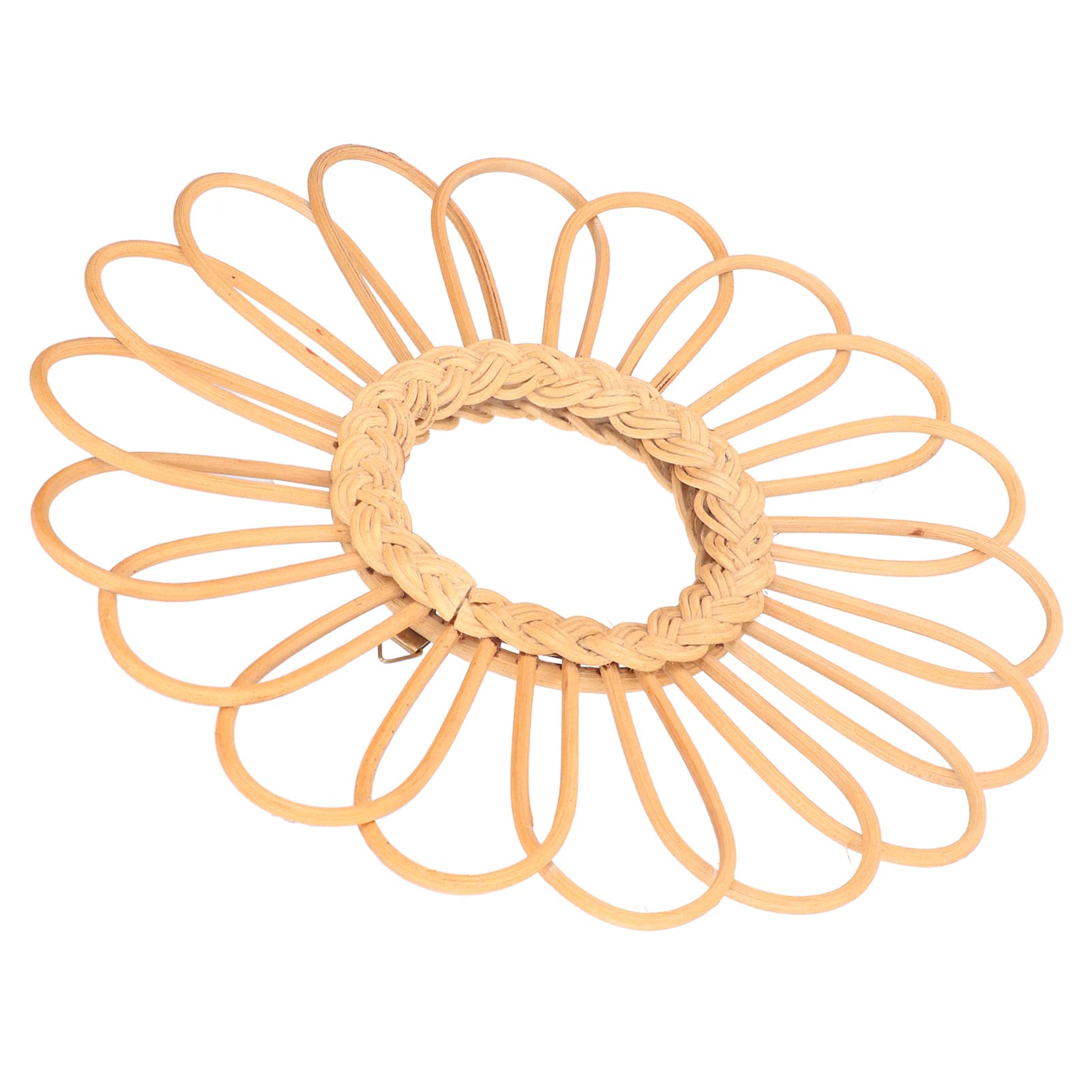 Vintage Rattan Hanging Makeup Mirror - HD Wall Decor for Bedroom, Bathroom & Vanity | Perfect for Makeup Application and Home Decoration