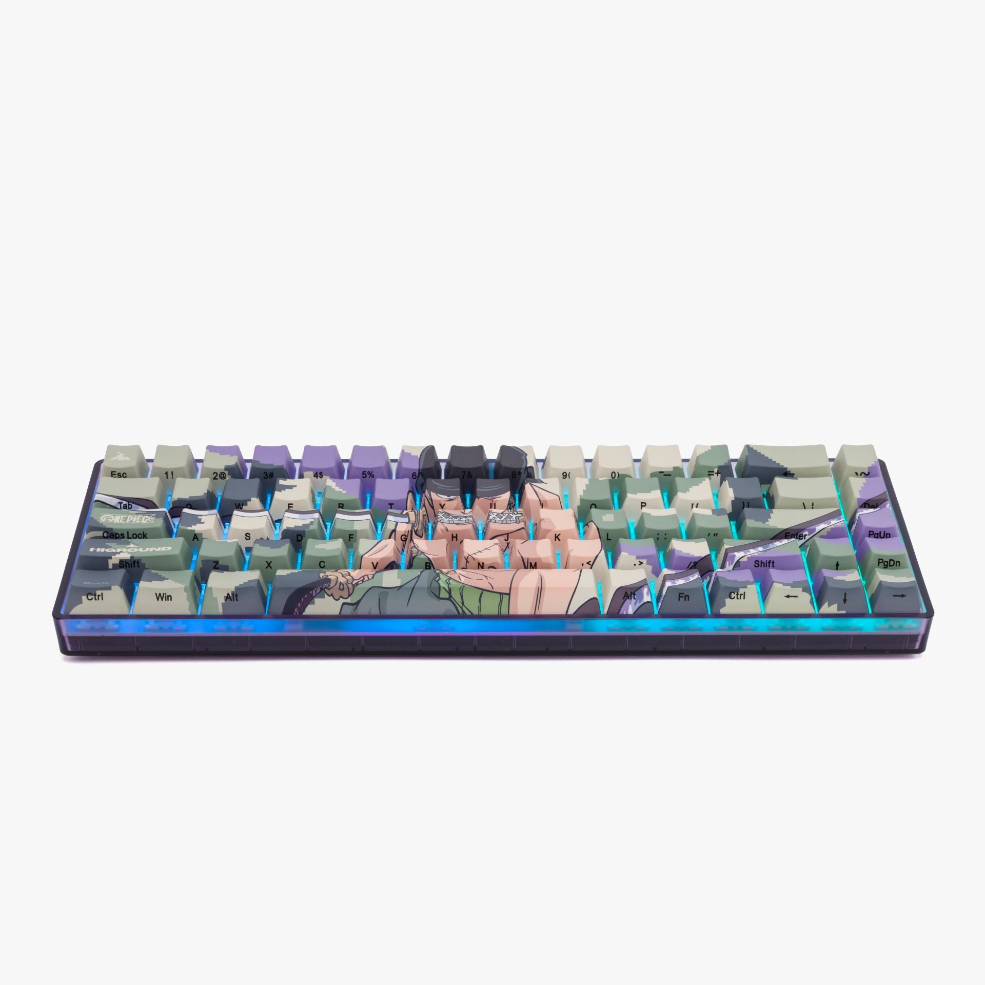One Piece x HG Basecamp 65HE Mechanical Keyboard - Zoro Edition | Anime Gaming Keyboard for PC & Mac | Perfect for Gaming, Typing & Anime Collectors