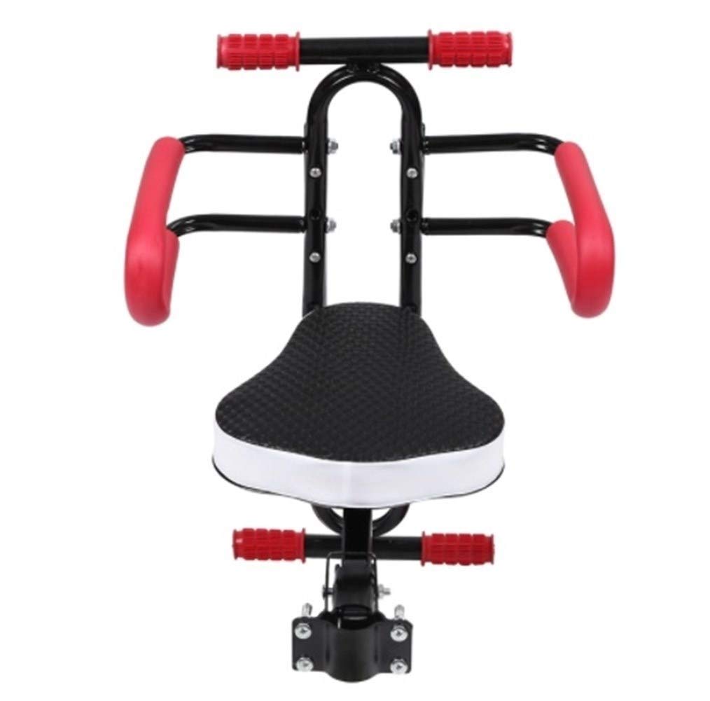 **Electric Bicycle Child Safety Seat - Front Mount Baby Bike Saddle with Armrest Guard Bar & Quick Release - Comfortable Cycling Accessories for Kids - Perfect for Family Rides & Commuting**