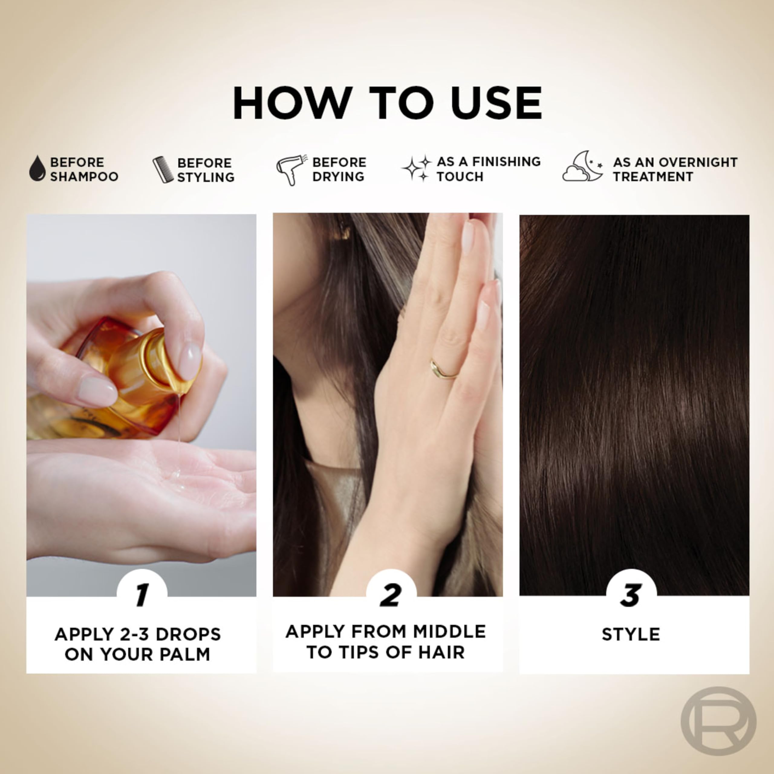 L'Oreal Paris Extraordinary Oil Serum - 6 Rare Flower Oils for Dry, Frizzy Hair - 30ml Hair Treatment for Protection & Shine | Perfect for Daily Hydration & Styling