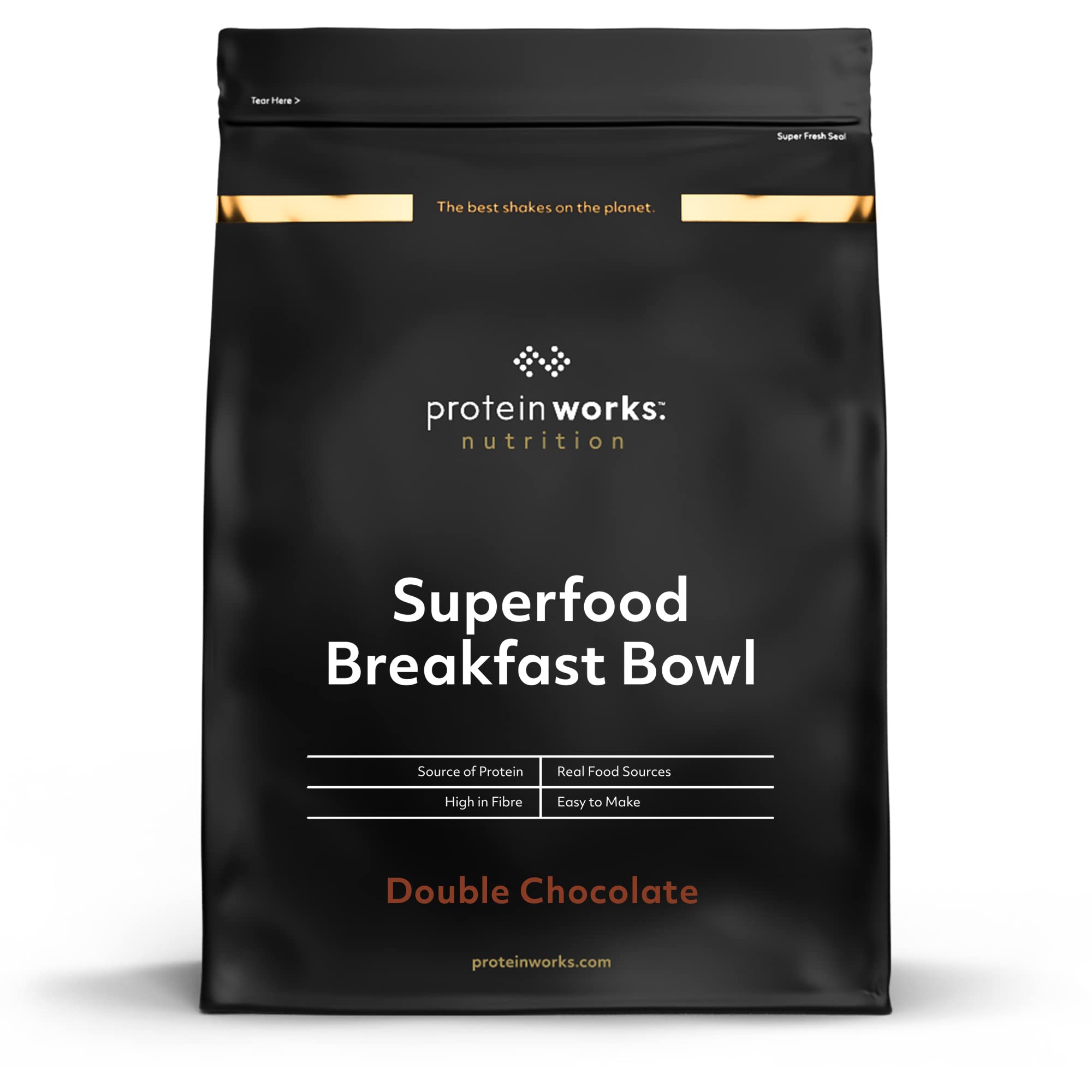 THE PROTEIN WORKS Superfood Breakfast Bowl - High Protein Vegan Gluten-Free Meal for Weight Loss & Energy Boost - Perfect for Busy Mornings, Post-Workout Recovery & Healthy On-The-Go Breakfast
