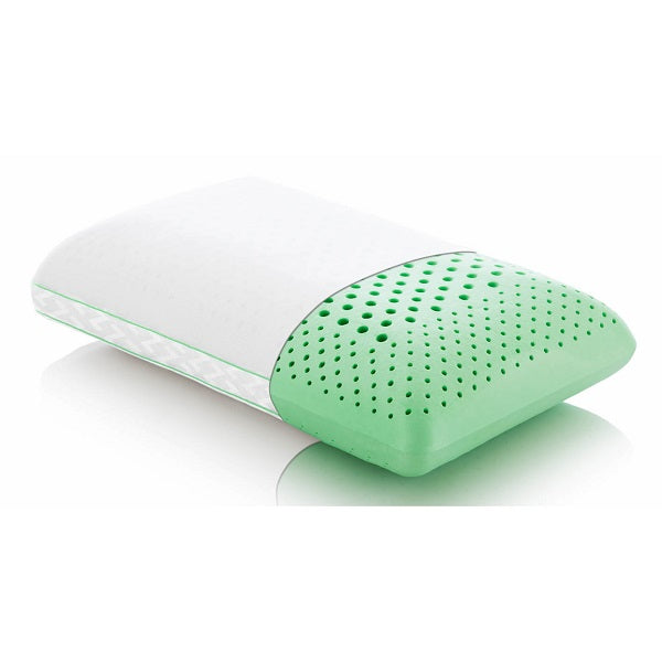 Malouf Zoned Dough Peppermint Pillow - Cooling Memory Foam Neck Support Pillow for Side, Back & Stomach Sleepers - Perfect for Hot Sleepers & Pain Relief at Home, Travel & Office