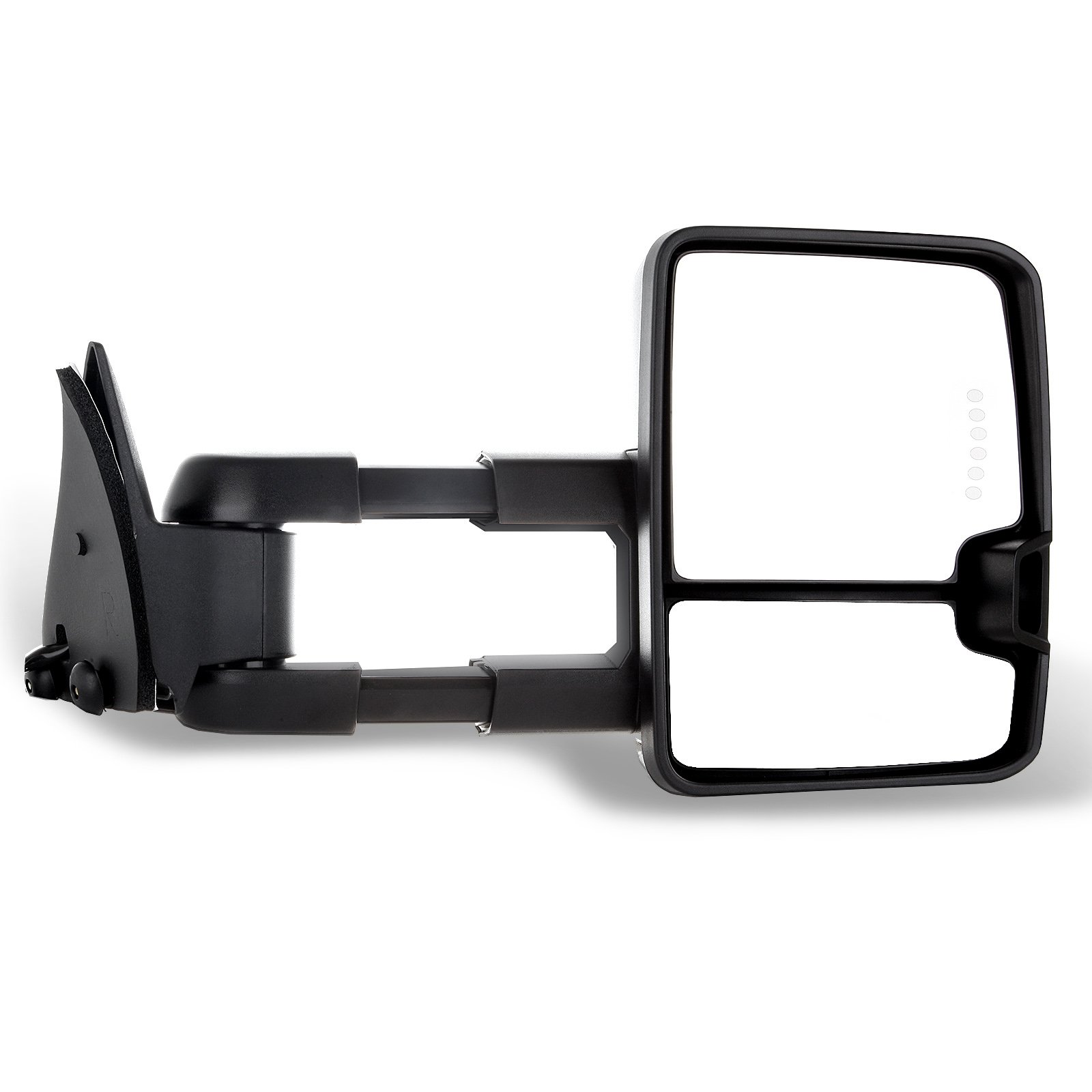 FINDAUTO Power Heated Towing Mirrors for Chevy GMC C1500/K1500 1988-1998 - Driver & Passenger Side Adjustable LED Turn Signal Mirrors with Black Cap | Perfect for Heavy-Duty Towing, Winter Driving & Enhanced Safety