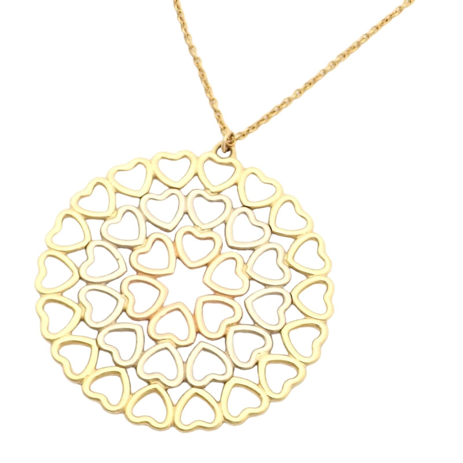 Tiffany & Co Picasso 18k Tri-Color Gold Large Crown of Hearts Pendant Necklace for Women - Elegant Jewelry Gift for Anniversary, Valentine's Day & Special Occasions