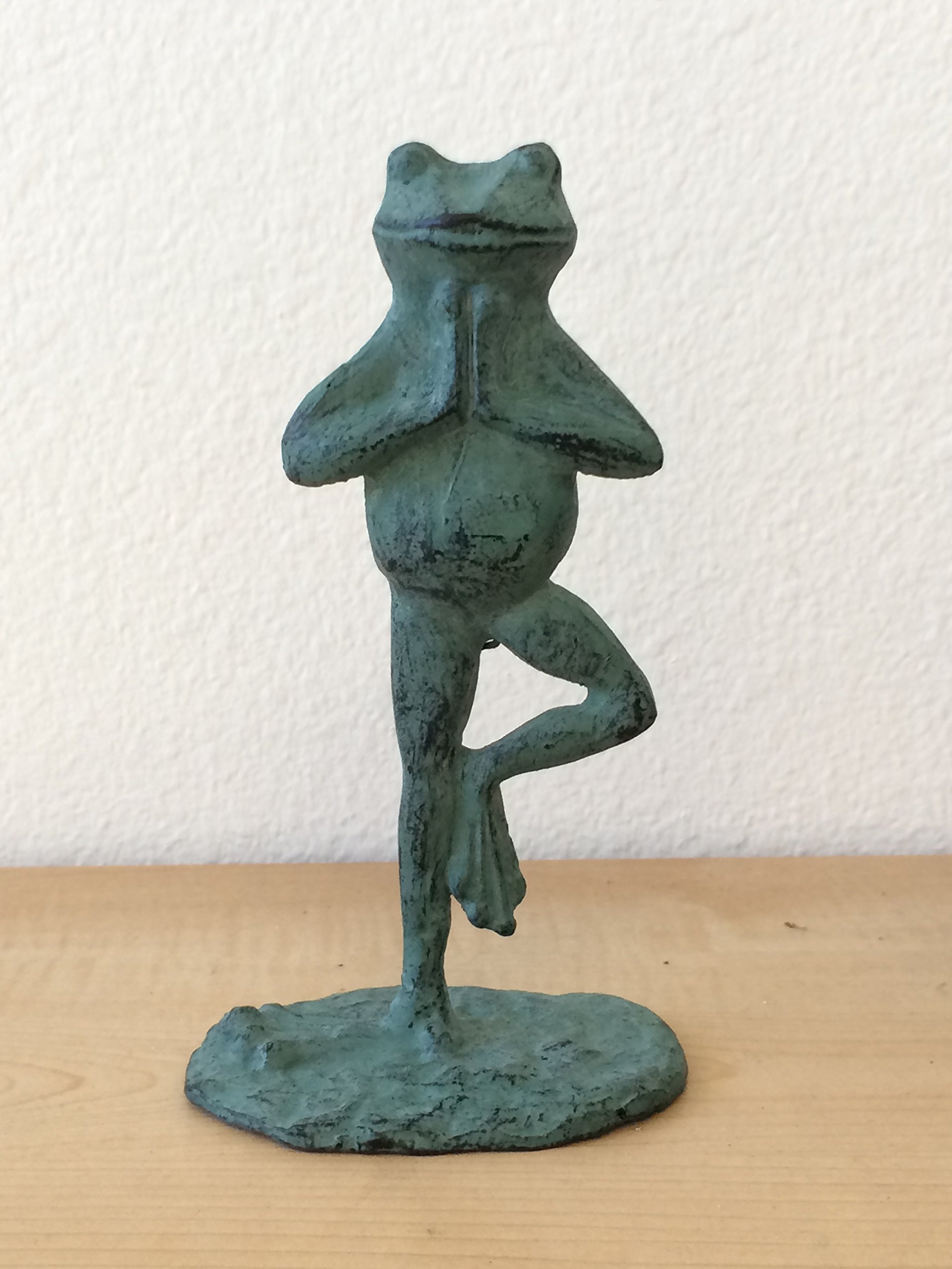 Standing Yoga Frog Statue - Handmade Zen Décor for Home & Office | Perfect for Yoga Studios, Meditation Spaces & Gift Giving