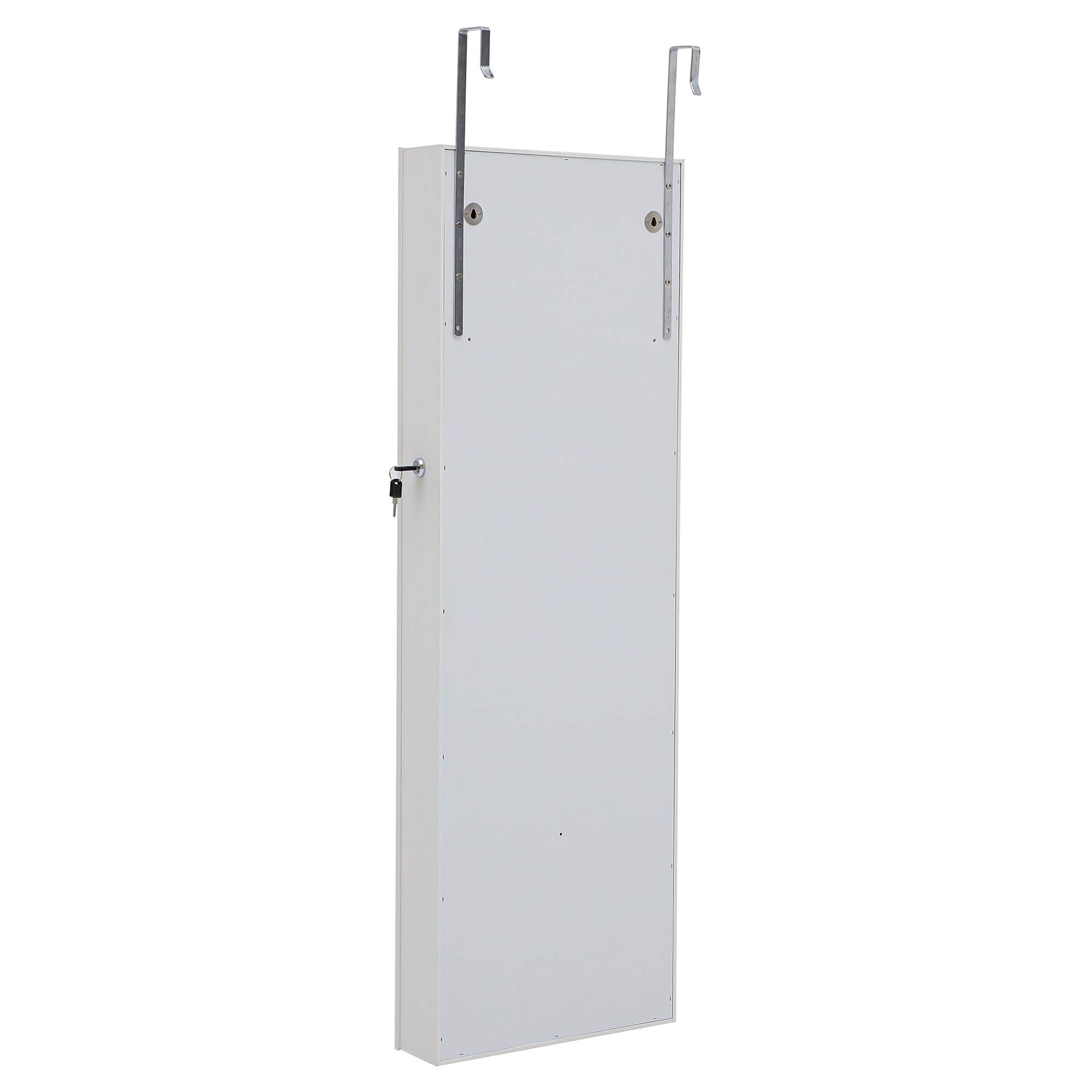 Fashion Jewelry Storage Mirror Cabinet - Hanging Door/Wall Organizer for Bedroom