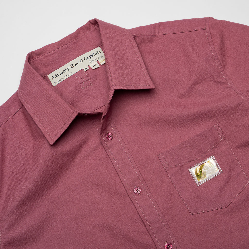 Premium Mauve Short Sleeve Oxford Shirt for Men - Business Casual Office Wear & Professional Advisory Board Meetings