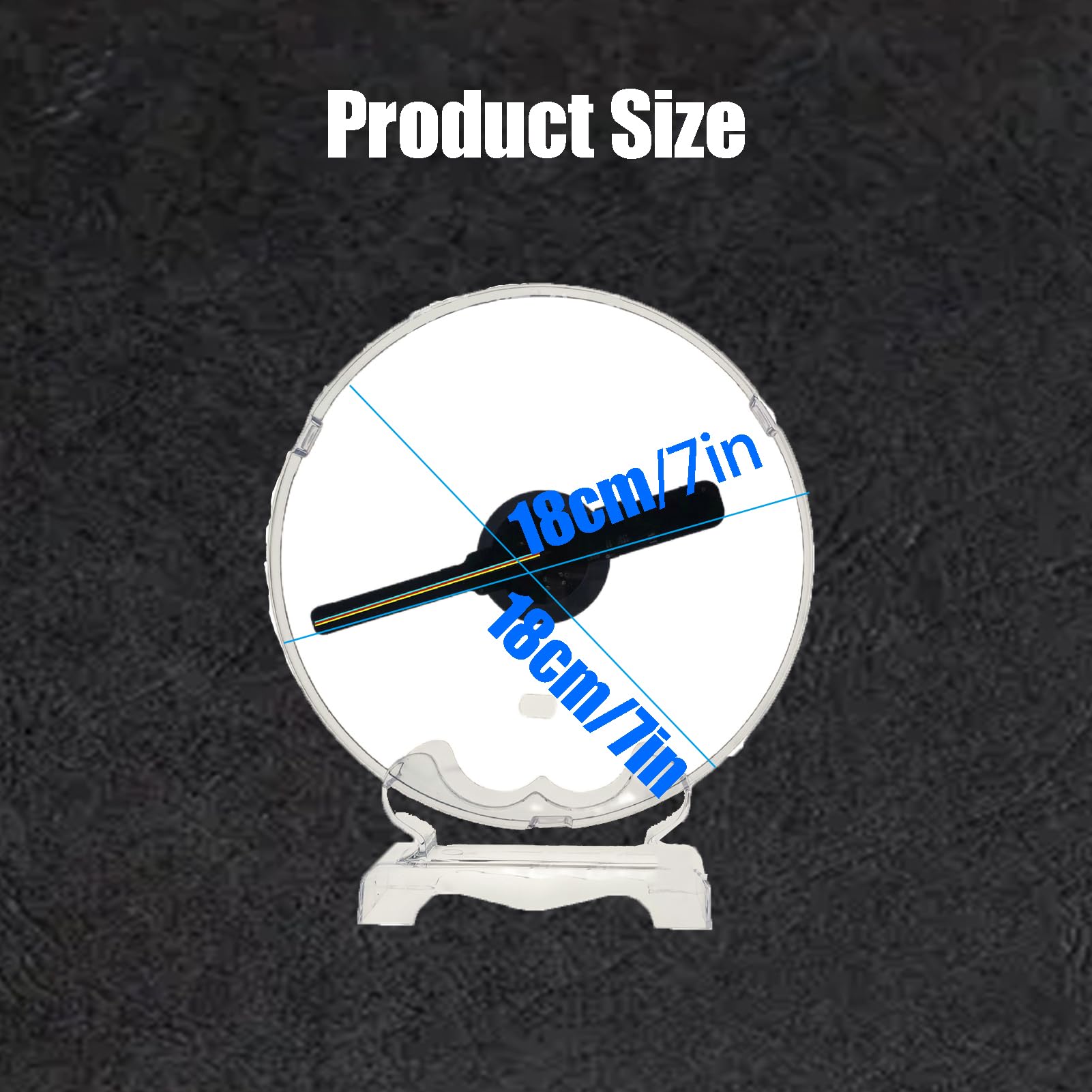 3D Hologram Fan - 7 Inch Desktop Holographic Display with 1400x80dpi Resolution & 80 LED Beads - 3D Holographic Projector for Trade Shows, Retail Displays, and Advertising - Perfect for Product Launches, Exhibitions, and Interactive Marketing
