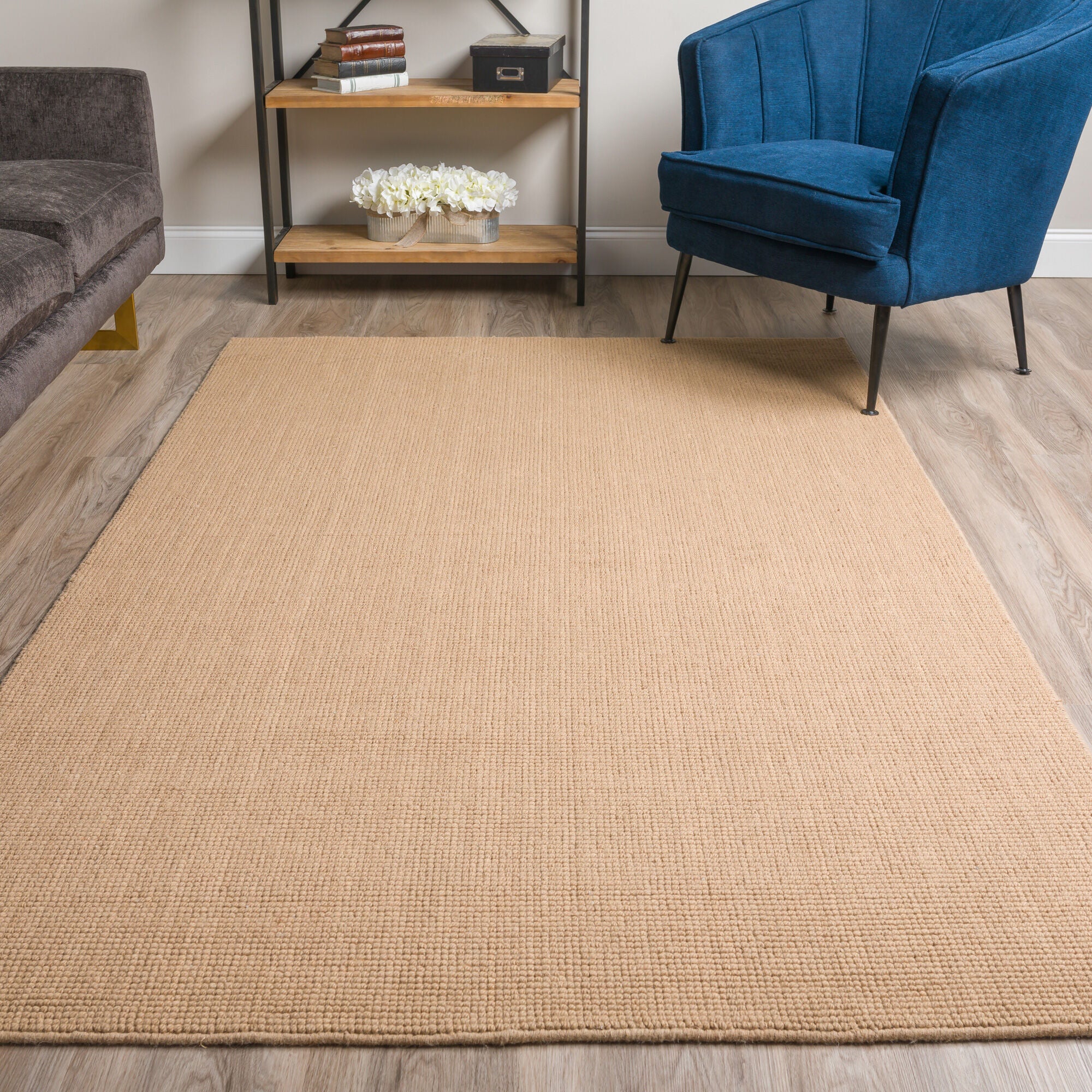 Monaco Sisal Navy Rug - Natural Fiber Area Rug for Living Room, Bedroom & Dining - Durable & Stylish Home Decor