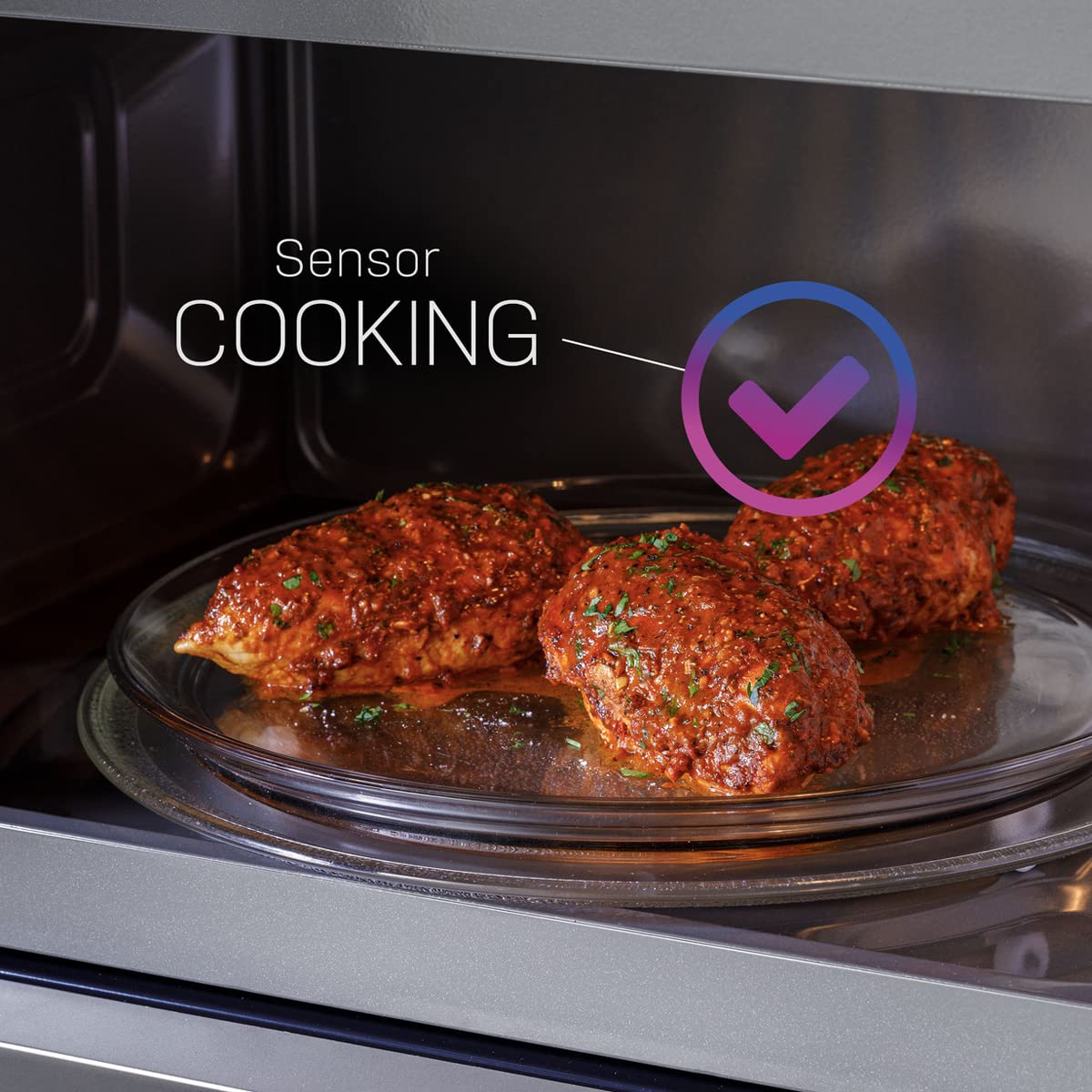 GE Profile 2.2 Cu. Ft 1000W Over-the-Range Microwave Oven with Sensor Cooking & Extendable Vent - Stainless Steel | Perfect for Small Kitchens & Quick Meal Prep