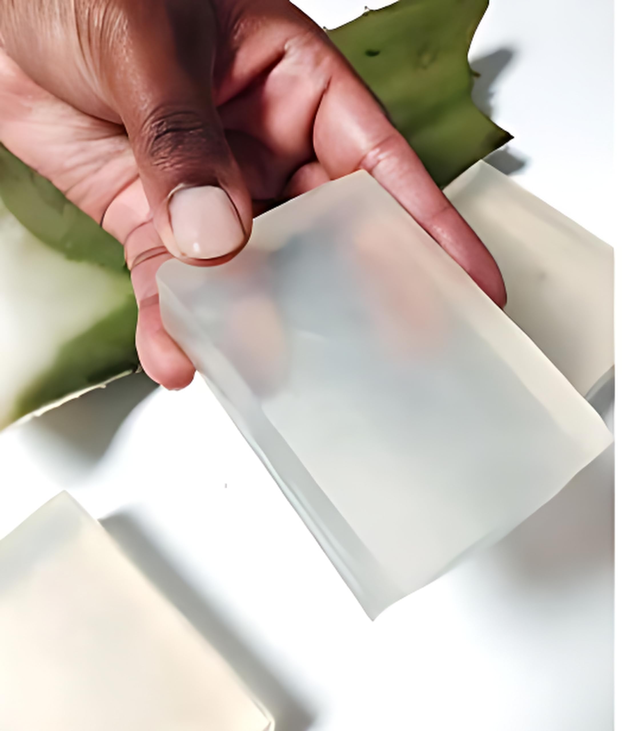 MIHAI Transparent Glycerin Soap Base Bar 500g - Pure Organic & Natural, SLS & SLES Free, Paraben Free - Perfect for DIY Soap Making, Melt & Pour Crafts, Handmade Bath Products