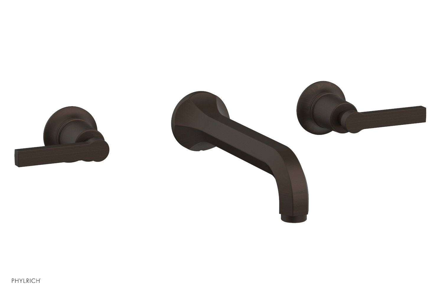 HEX MODERN Wall Mount Tub Faucet Set with Lever Handles - Model 501-57 - Perfect for Bathroom Renovation and Spa-Style Upgrades