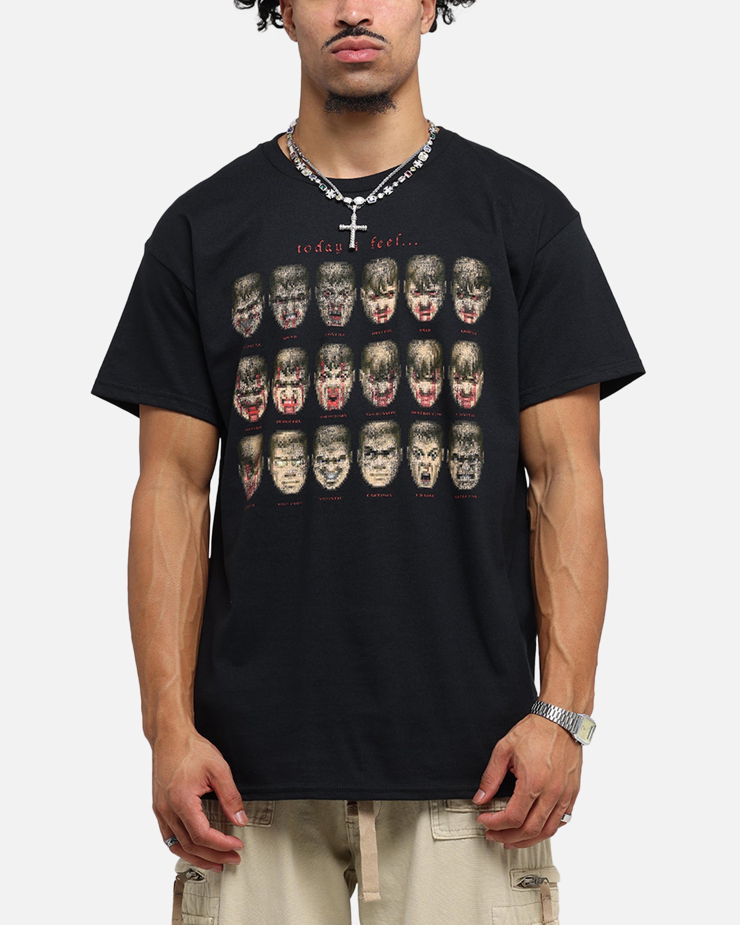 73 Studio X Doom Today I Feel Graphic T-Shirt - Black Cotton Tee for Men & Women | Casual Streetwear, Music Festival Outfit, Gifts for Gamers