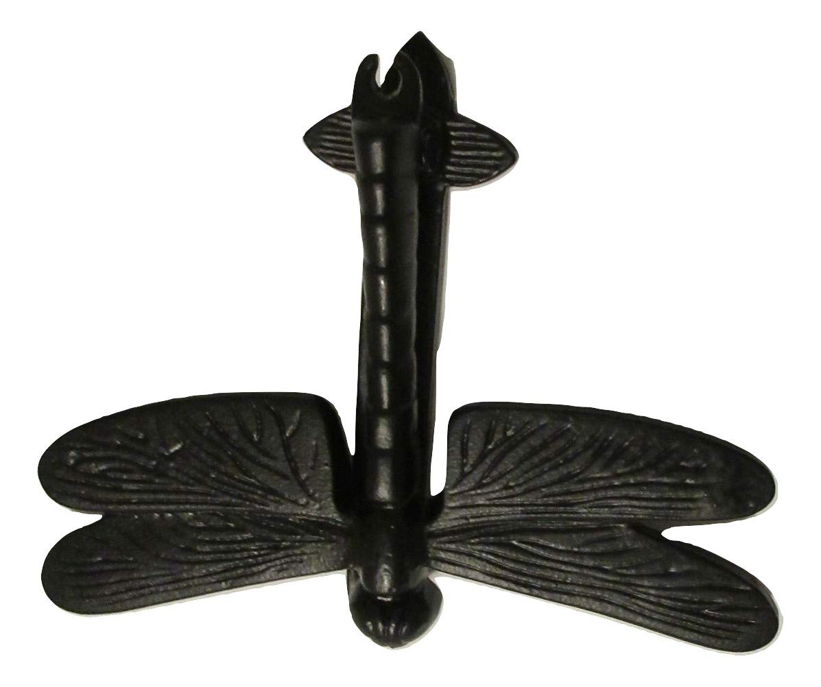 Vintage Cast Iron Dragonfly Door Knocker - Handcrafted Decorative Door Hardware for Home & Garden - Perfect for Front Entry, Garden Gate, or Cottage Style Doors