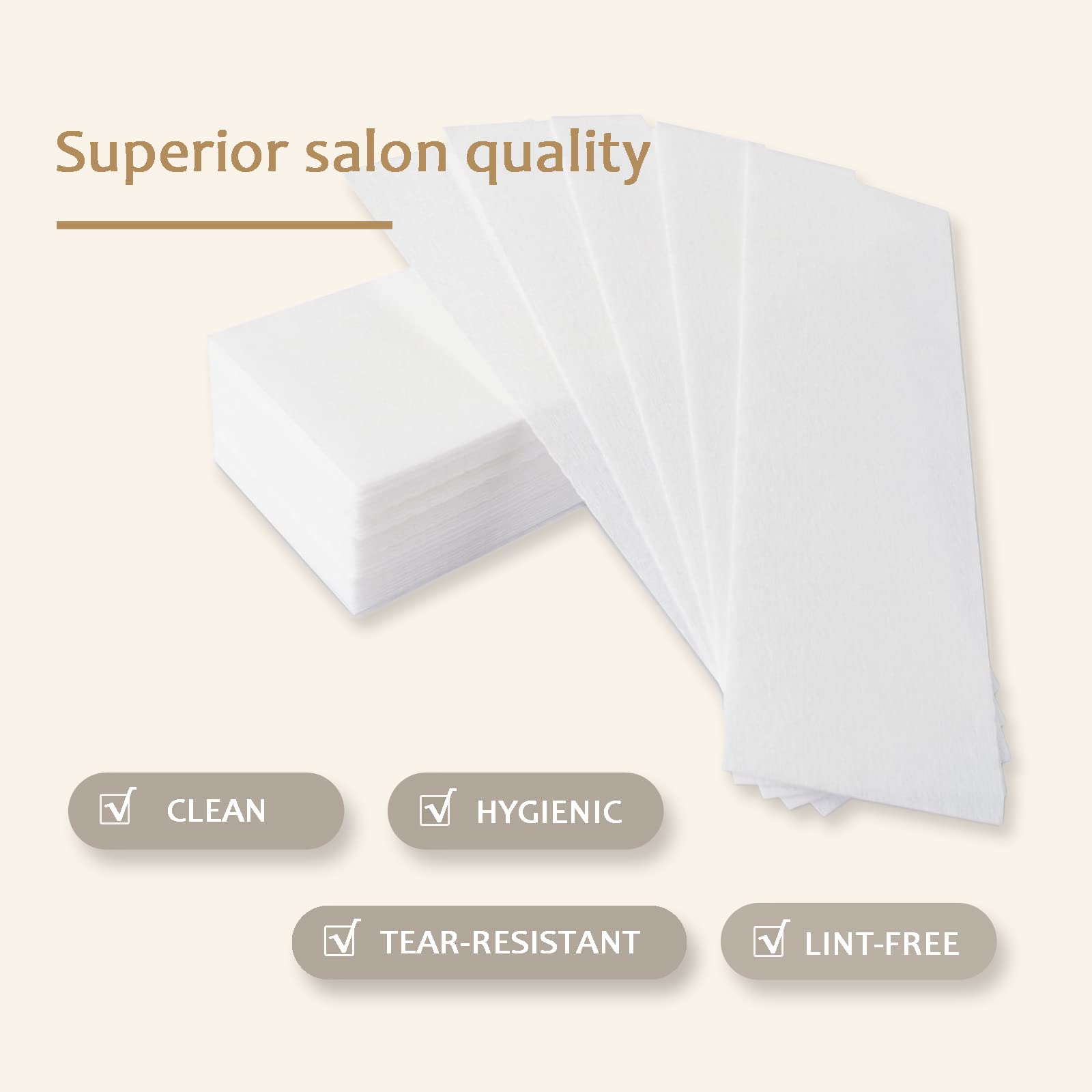 Premium Salon-Grade Non-Woven Wax Strips for Smooth Body & Facial Hair Removal - 500 Count Multi-Size Pack for Professional & Home Use - Ideal for Legs, Arms, Bikini Line & Face Waxing