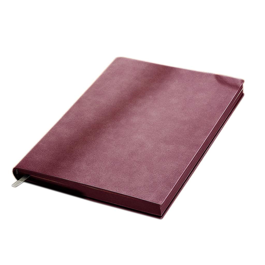 Vintage PU Leather Notebook B5 - Soft Super Thick Retro Meeting Notepad with Magnetic Buckle, 7.4 x 10.6 Inch Work Journal (Burgundy) | Perfect for Office Meetings, Business Notes & Daily Planning
