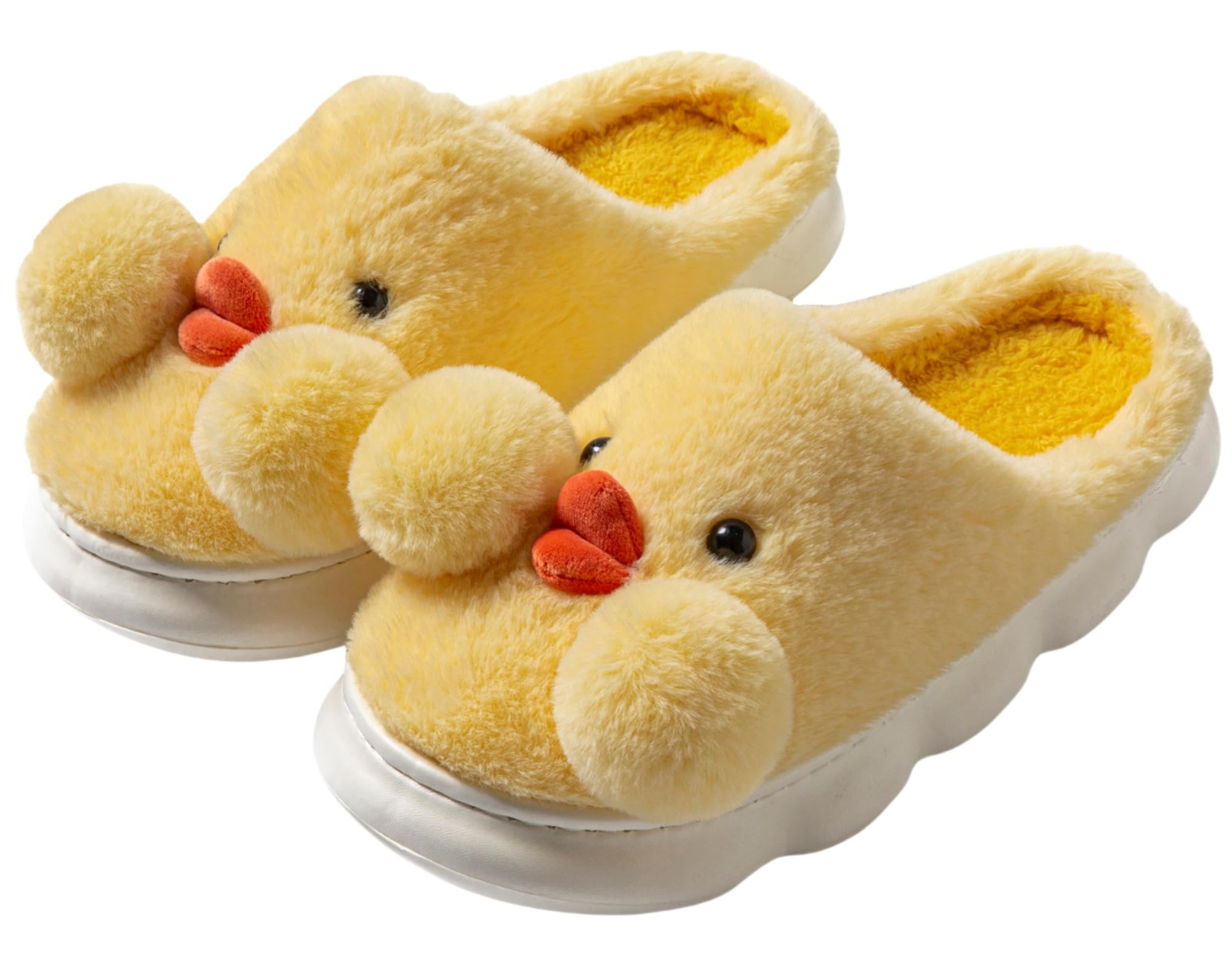 LANFIRE Women's Duck Cotton Slippers - Cozy Warm Plush Animal House Shoes for Indoor Comfort - Perfect for Winter Lounging, Relaxing at Home & Gift Giving