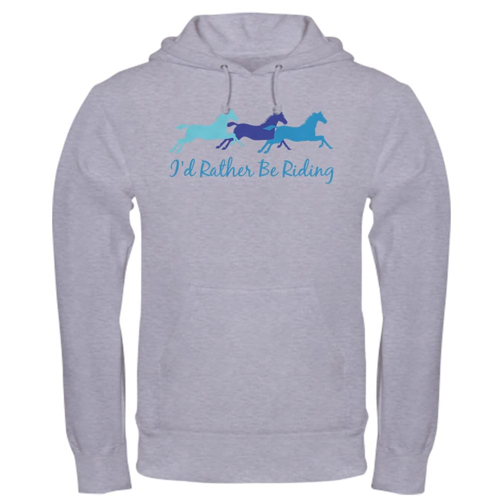 CafePress 'I'd Rather Be Riding' Hooded Sweatshirt - Cozy Pullover Hoodie for Biking, Running & Outdoor Activities