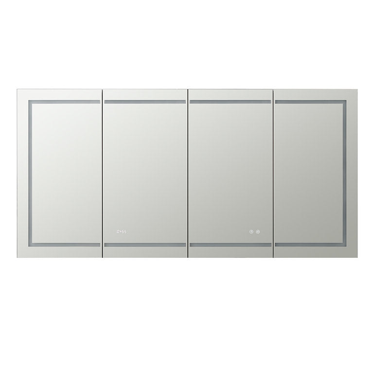 Aquadom Signature Royale 72x36 Inch LED Lighted Bathroom Medicine Cabinet with Mirror - Perfect for Modern Home & Spa Style Bathrooms