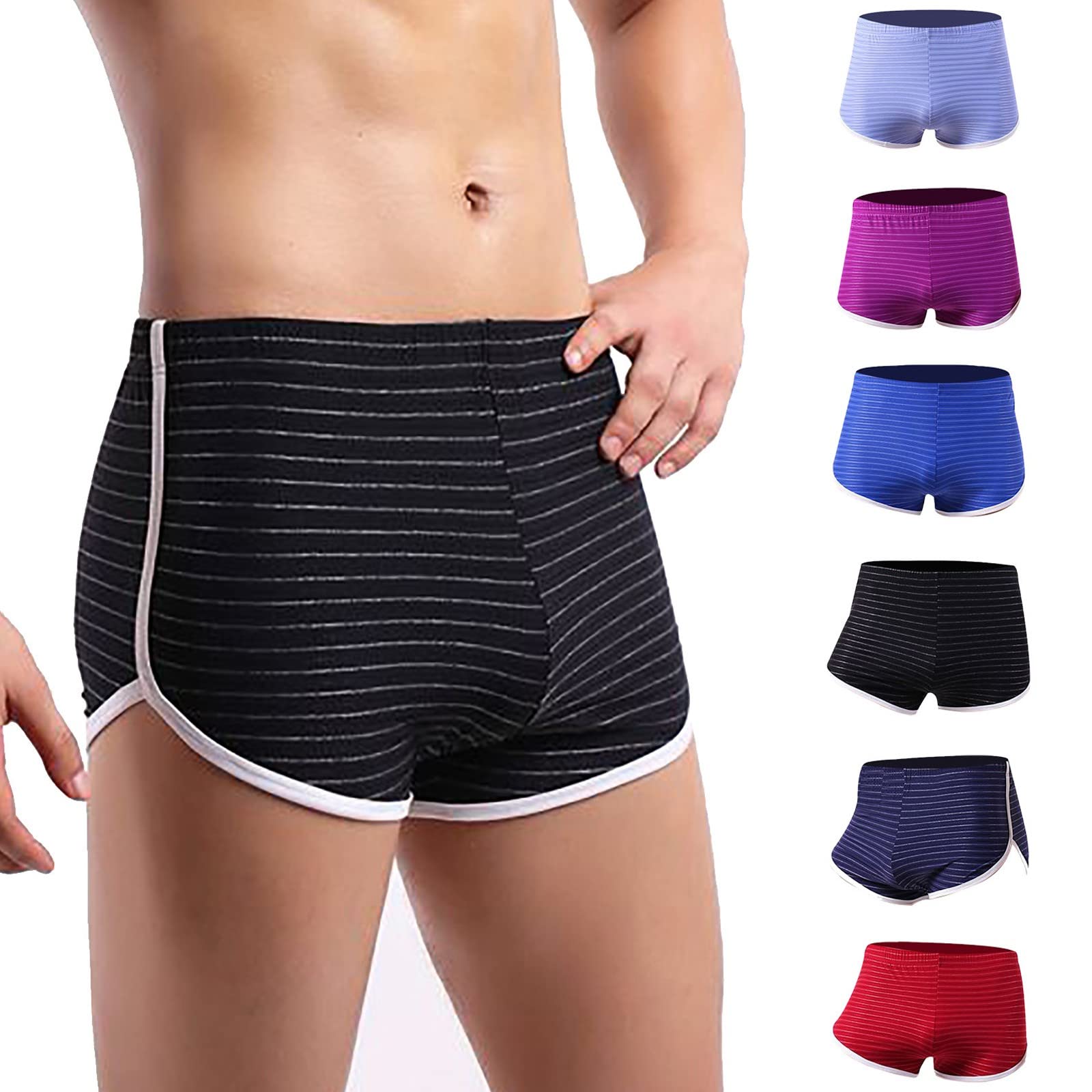 QIFLY Men's Boxer Shorts - Stretch Cotton Breathable Underwear with Pouch Support, Low Rise Loose Fit Trunks for Everyday Comfort | Perfect for Workout, Sleep & Daily Wear