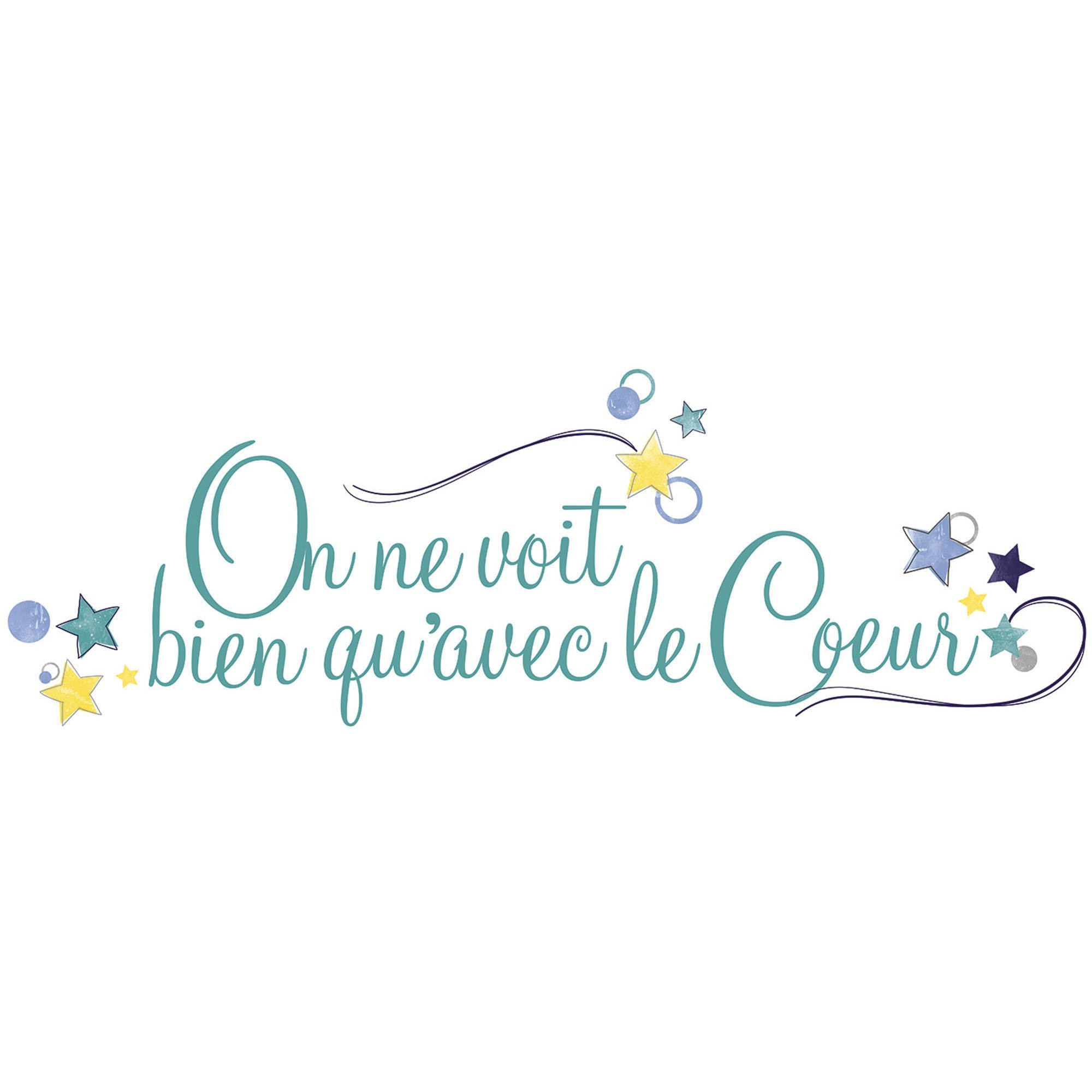 RoomMates FRN0001SCS French Heart Peel and Stick Wall Decals - Easy DIY Home Decor for Bedroom, Nursery, or Living Room Wall Art