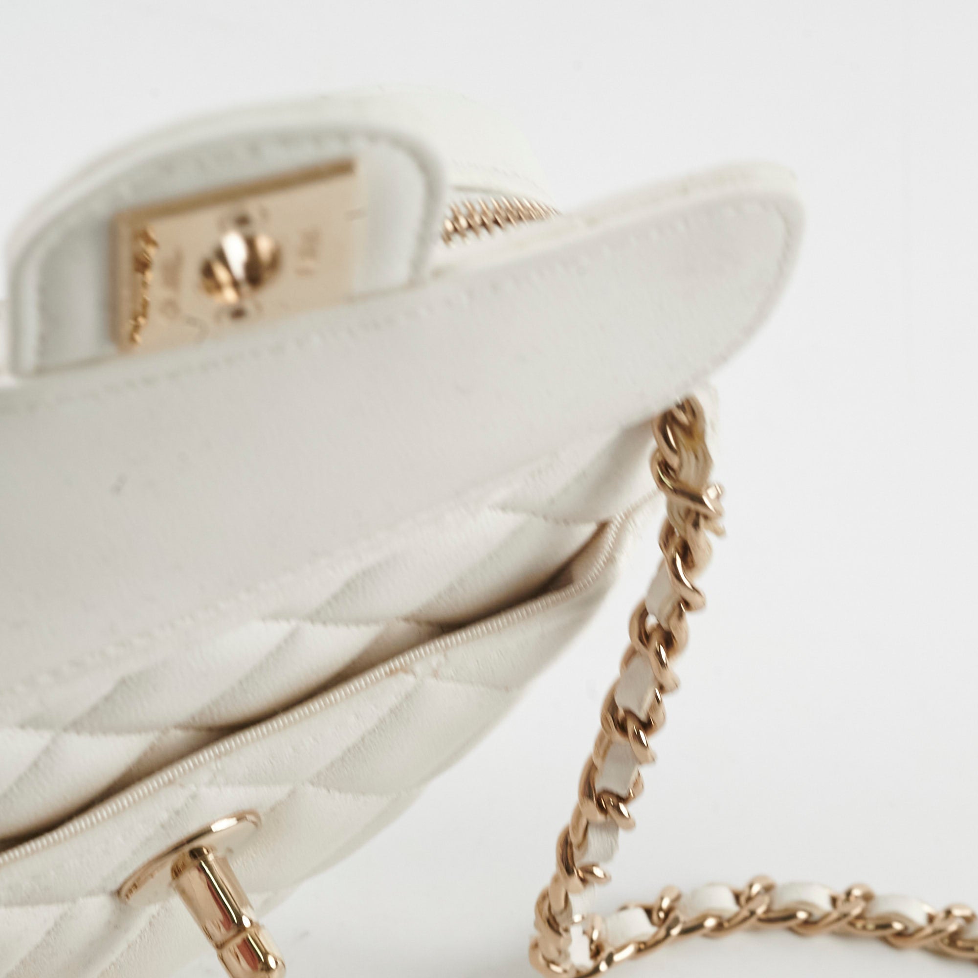 Chanel Mini Heart Bag White 32 Series - Luxury Crossbody Bag for Women | Perfect for Date Night, Parties & Special Occasions