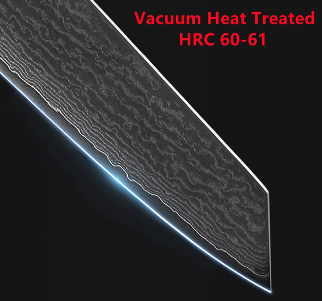 Premium Damascus Steel Knife Blank - VG10 Stainless Steel, HRC60, 200x25x2.5mm - Custom Handmade Knife Making Billet for DIY, Hunting, Bushcraft & Culinary Knives