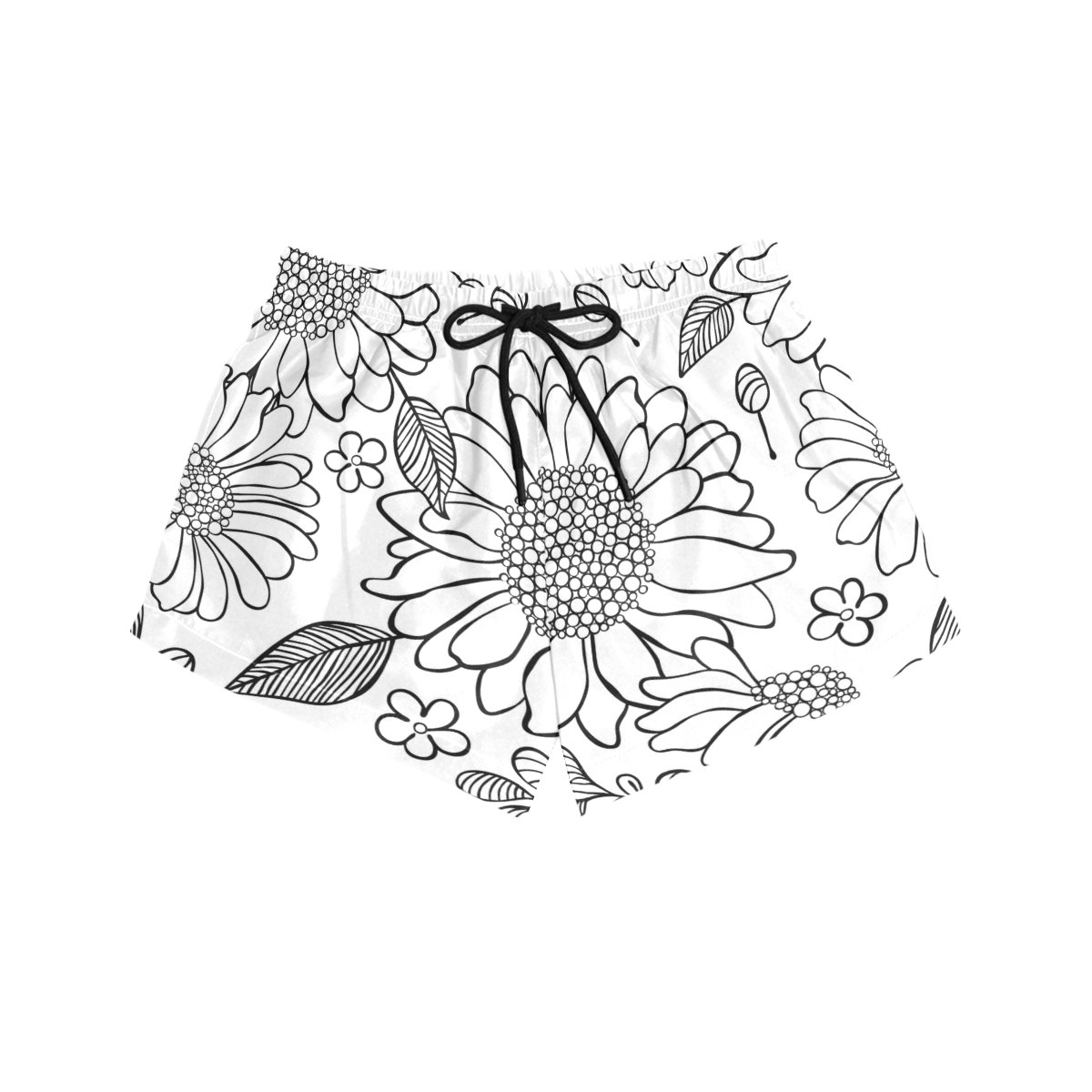 ALAZA Women's Sunflower Print Drawstring Shorts - Casual Summer Beach Shorts for Women | Perfect for Vacation, Poolside, and Outdoor Activities
