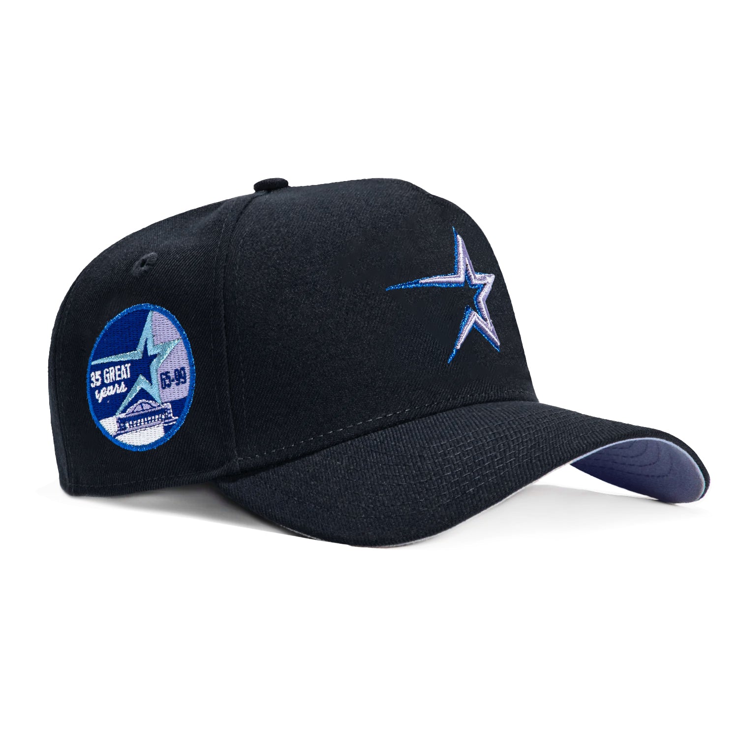 New Era 9Forty A-Frame Houston Astros 35th Anniversary Snapback Hat - Navy Blue Adjustable Baseball Cap for Men & Women - Perfect for Games, Sports & Casual Wear