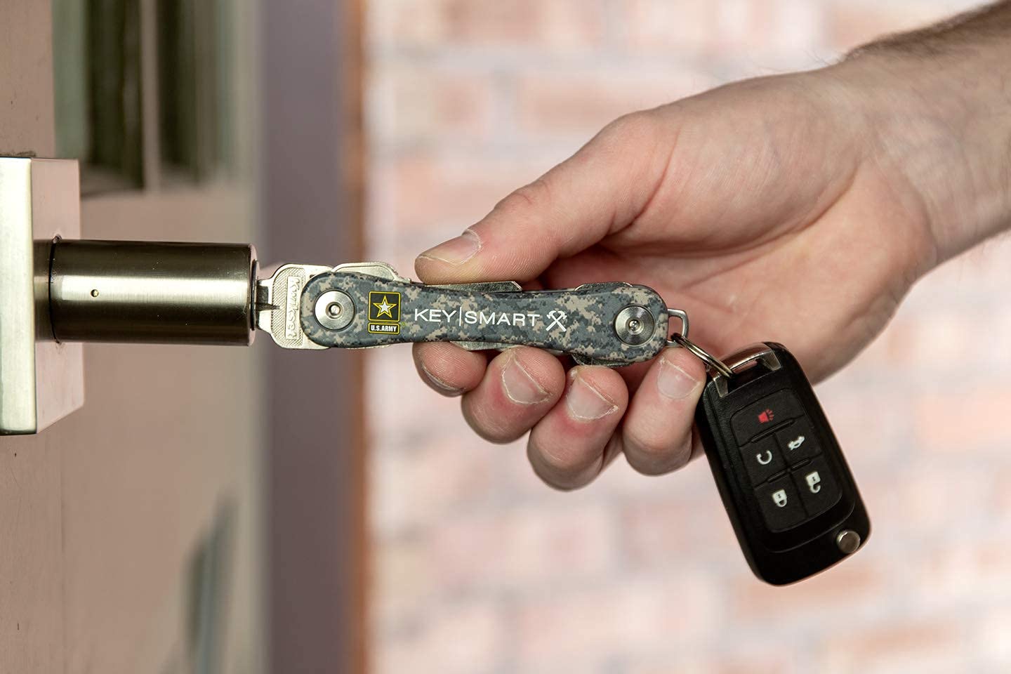 KeySmart Rugged Multi-Tool Key Holder - 14 Keys with Bottle Opener & Clip for Outdoor & Daily Use