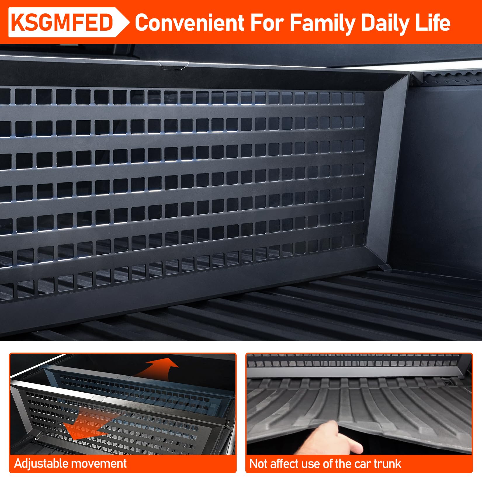 Tesla Cybertruck 2023-2024 Aluminum Alloy Molle Bed Panels - All Weather Truck Bed Accessories Compatible with Various Thickness Bed Liners | Perfect for Off-Road Gear Organization & Camping Equipment Storage