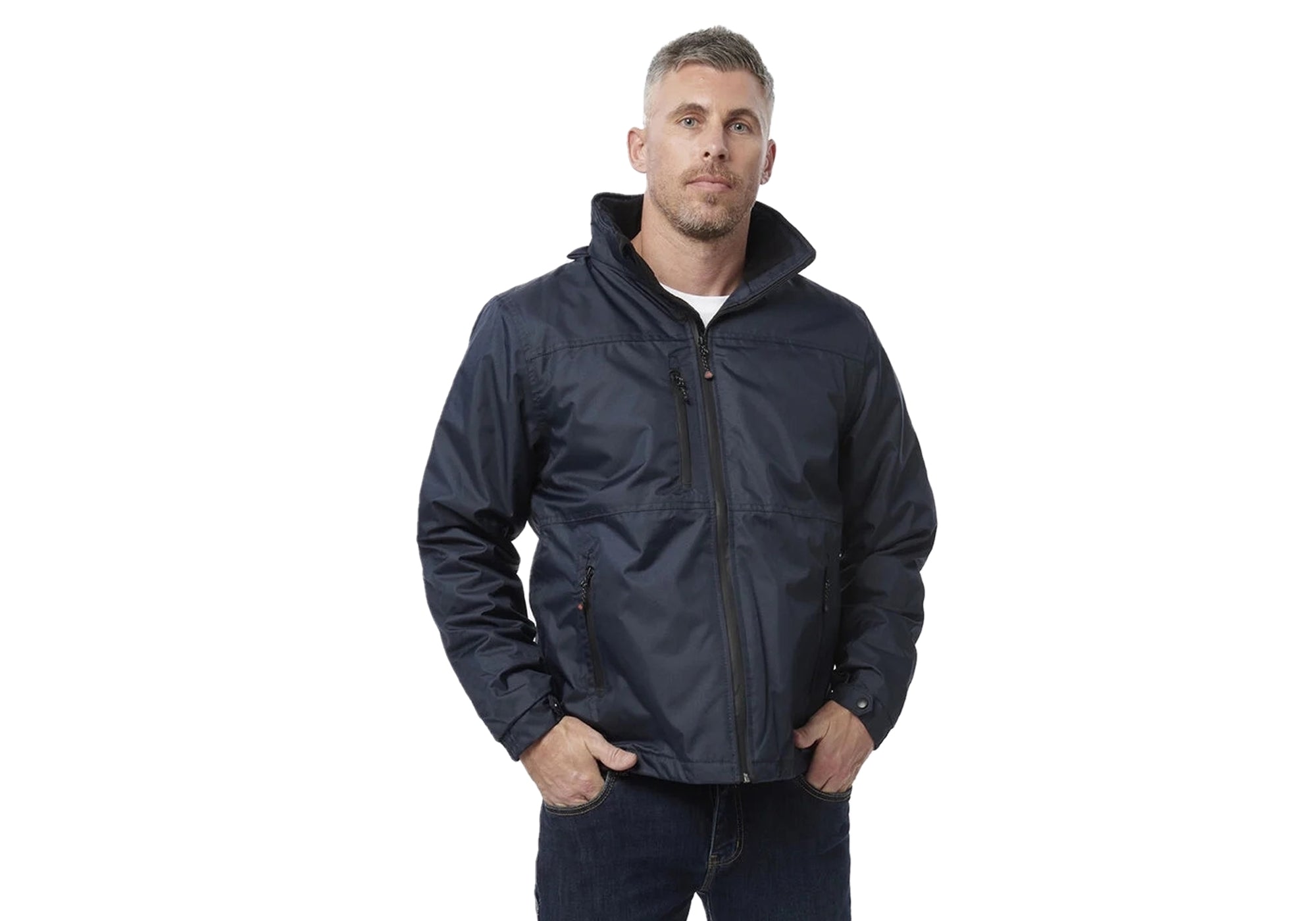 Kinggee Men's Waterproof Insulated Winter Jacket with Zip - Warm Outdoor Coat for Hiking, Skiing & Cold Weather Activities