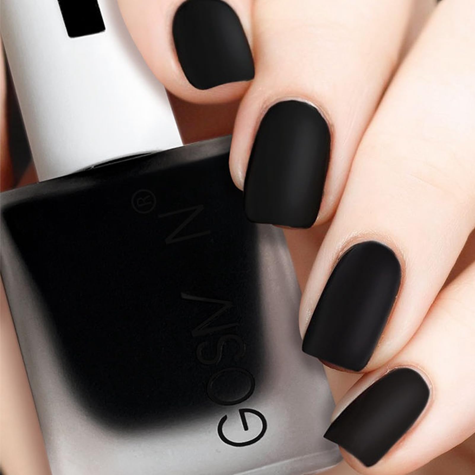 Matte Black Nail Polish - Fast Drying Velvet Top Coat for Men & Women (13ML) - Perfect for Everyday Wear, Special Occasions & Professional Manicures