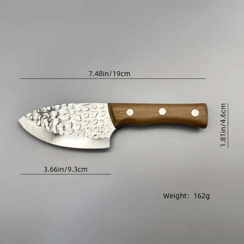Premium Stainless Steel Hunting & Camping Knife - Wood Handle Meat & Vegetable Cutting Knife for Outdoor, BBQ, Survival & Kitchen Use