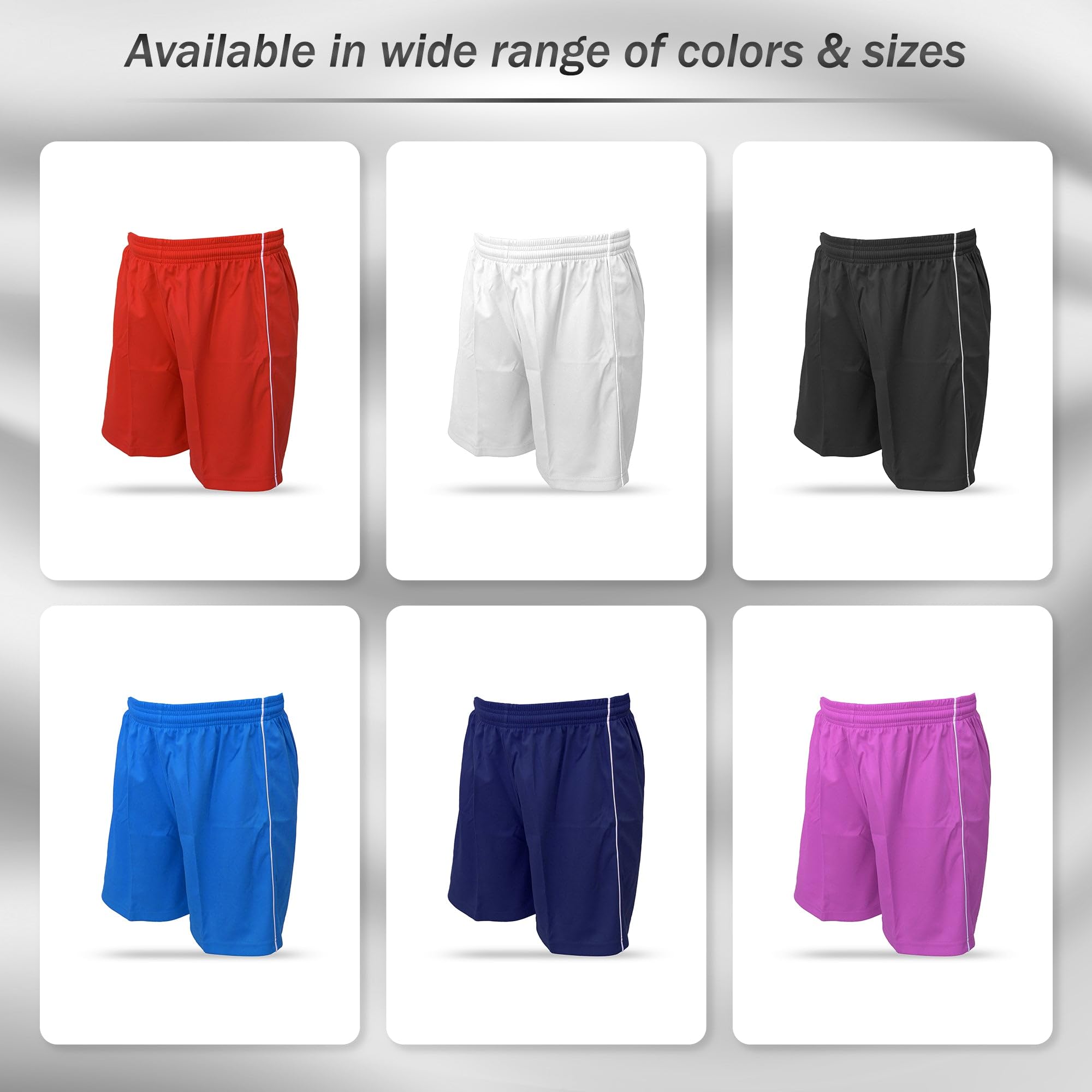 Vizari Dynamo Soccer Shorts for Boys & Girls - Adjustable Youth Athletic Shorts for Soccer, Running & Training | Perfect for Games, Practice & Outdoor Sports