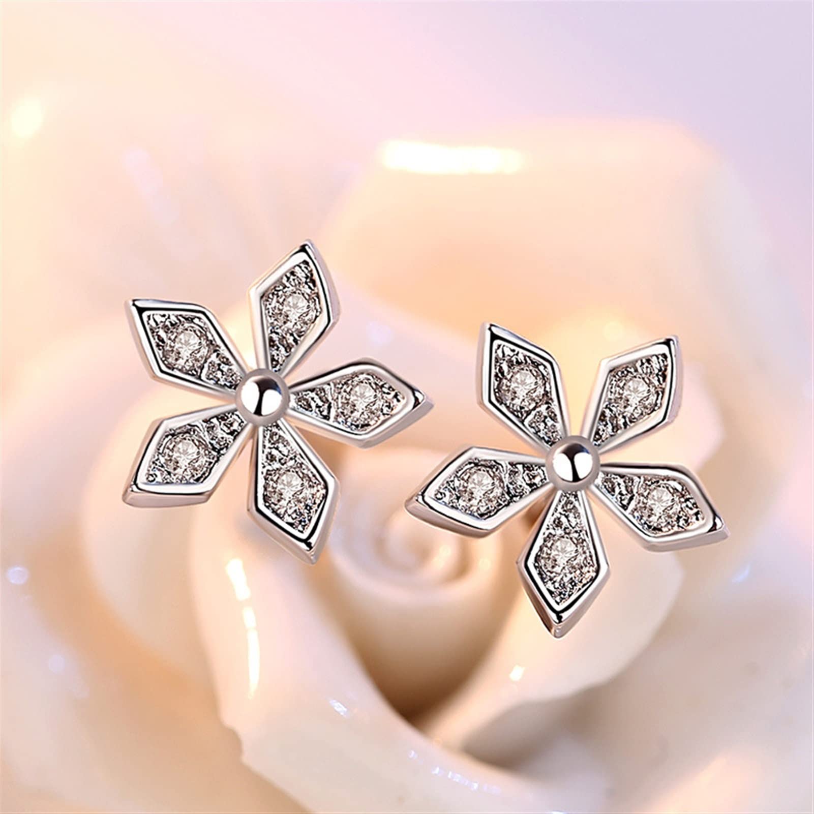 Fashion Leaf Flower Earrings for Women - Trendy Party Jewelry & Elegant Everyday Accessories - Perfect for Weddings, Date Nights, and Special Occasions