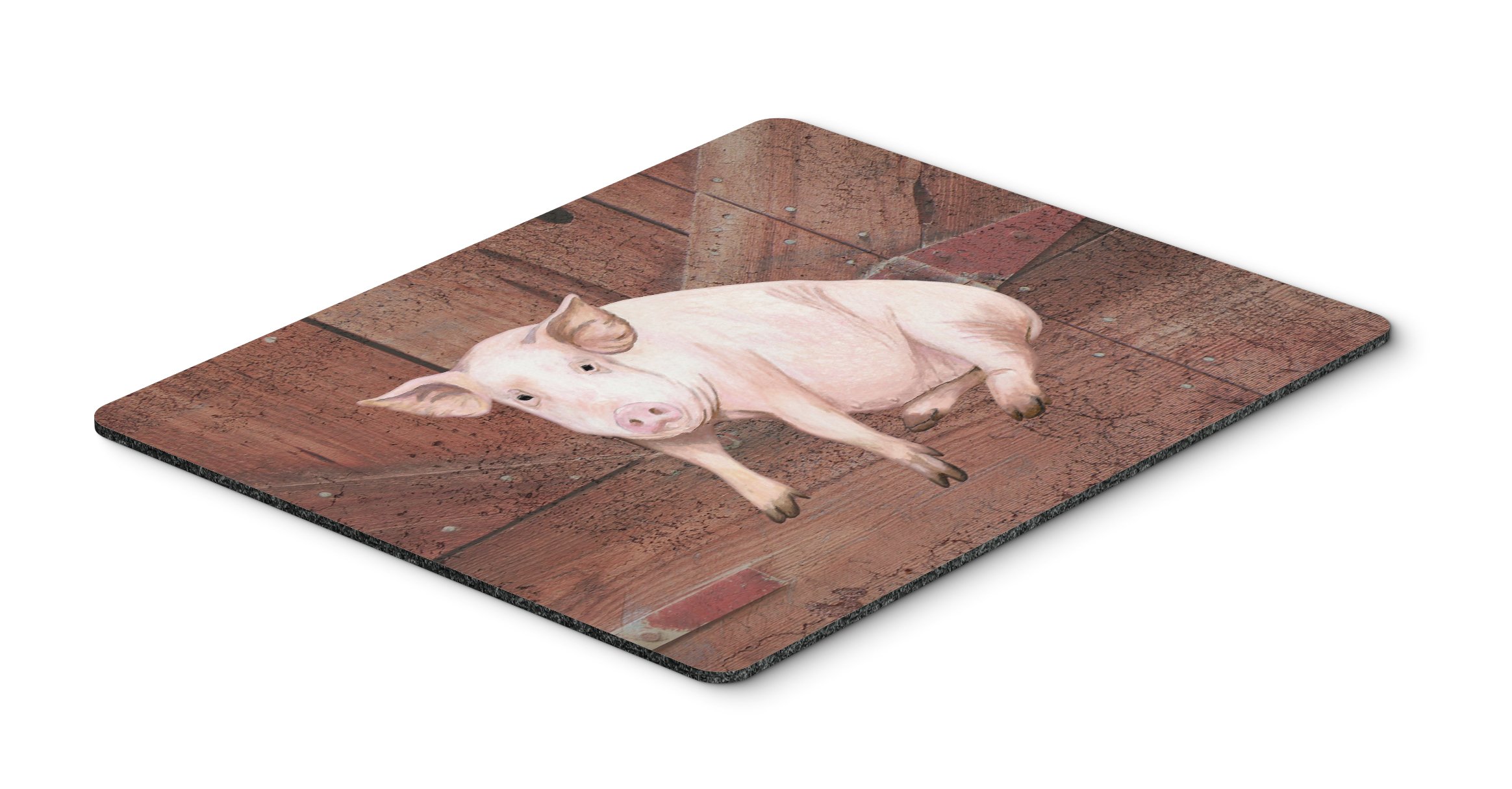 Caroline's Treasures SB3072MP Pig at The Barn Door Mouse Pad - Large Washable Non-Slip Desk Mat for Home Office, Gaming, and Work Computers | Perfect for Laptops, Hot Pads & Trivets | Ideal for Workstations, Gaming Setups & Kitchen Use