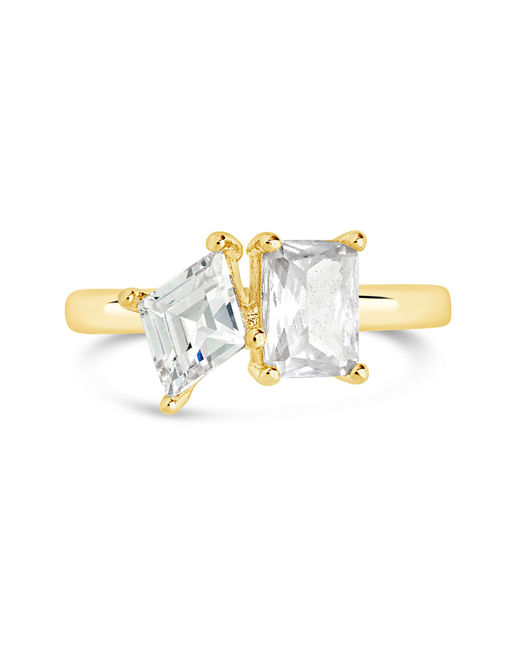 Penina CZ Toi et Moi Ring - Elegant 925 Sterling Silver Two-Stone Promise Ring for Women, Perfect for Engagement, Anniversary & Romantic Gifts | Jewelry for Couples & Special Occasions