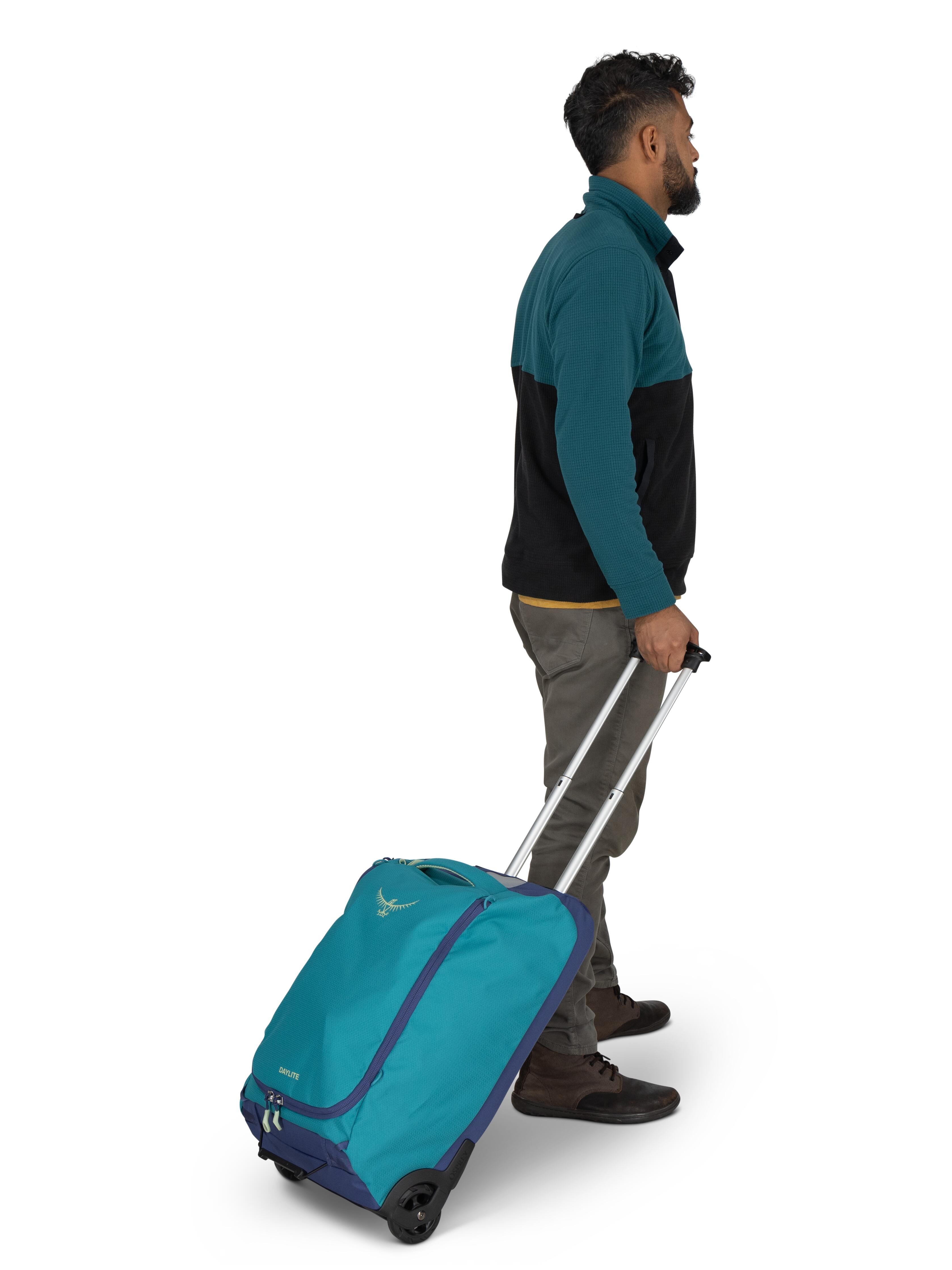 Osprey Daylite 40L Wheeled Carry On Duffel Bag - Lightweight Travel Luggage for Airplane, Weekend Trips & Outdoor Adventures