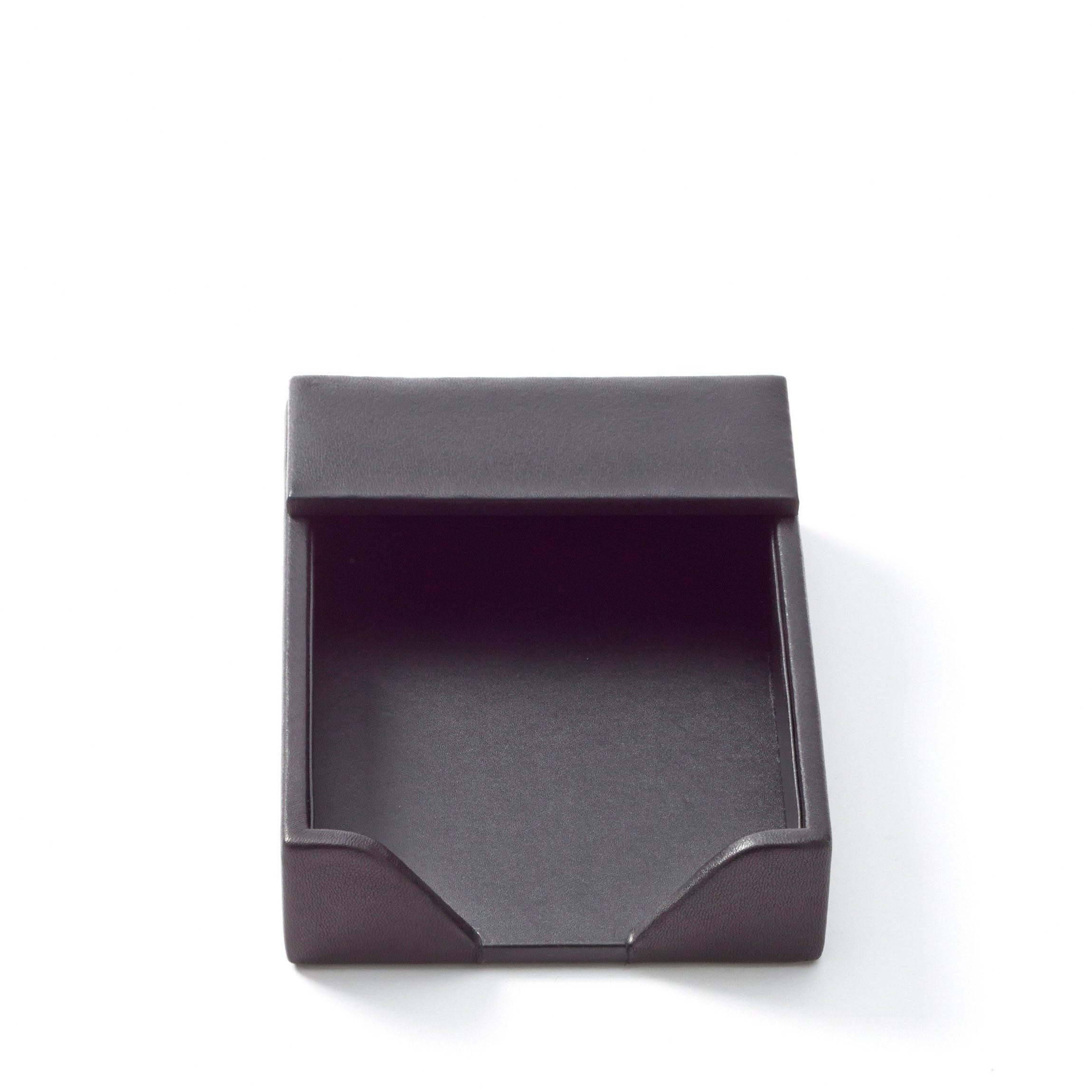 Leatherology Black Onyx Classic Leather Memo Pad Holder - Premium Office Organizer for Notes & Business Cards | Perfect for Desk Accessories, Executive Gifts & Professional Workspaces